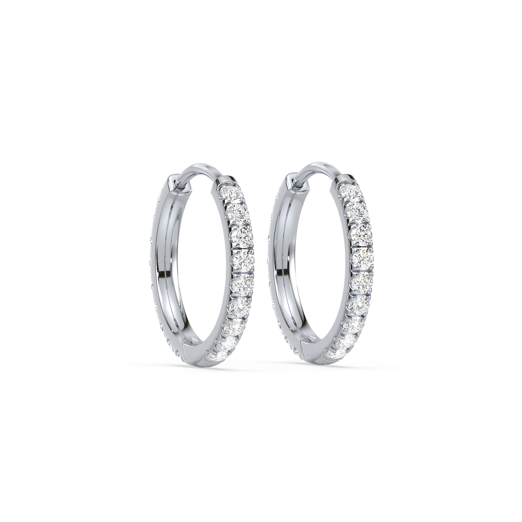 1 Carat Round Lab-Grown Diamond Hoop Earrings