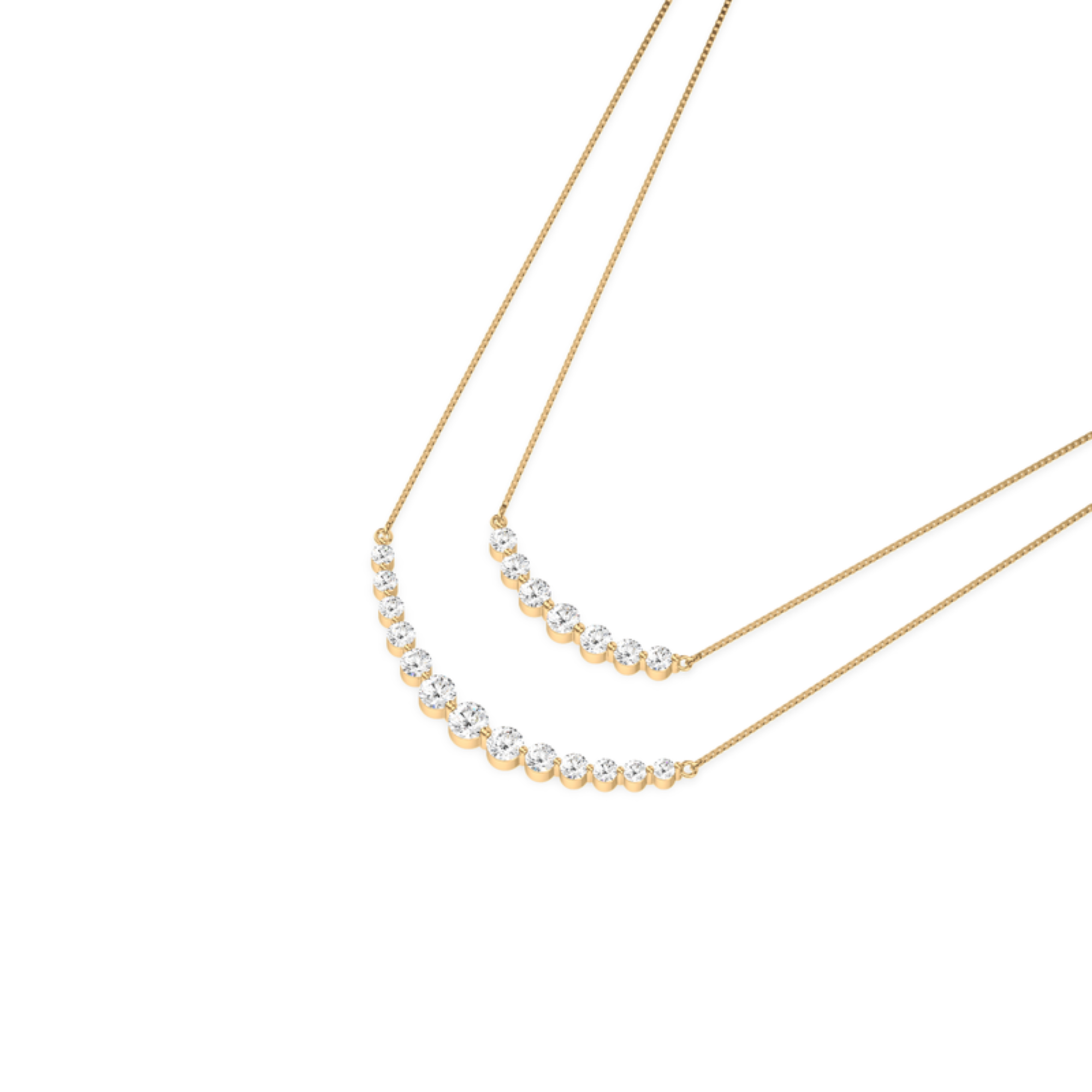 1 Carat Lab-Grown Double Diamond Necklace