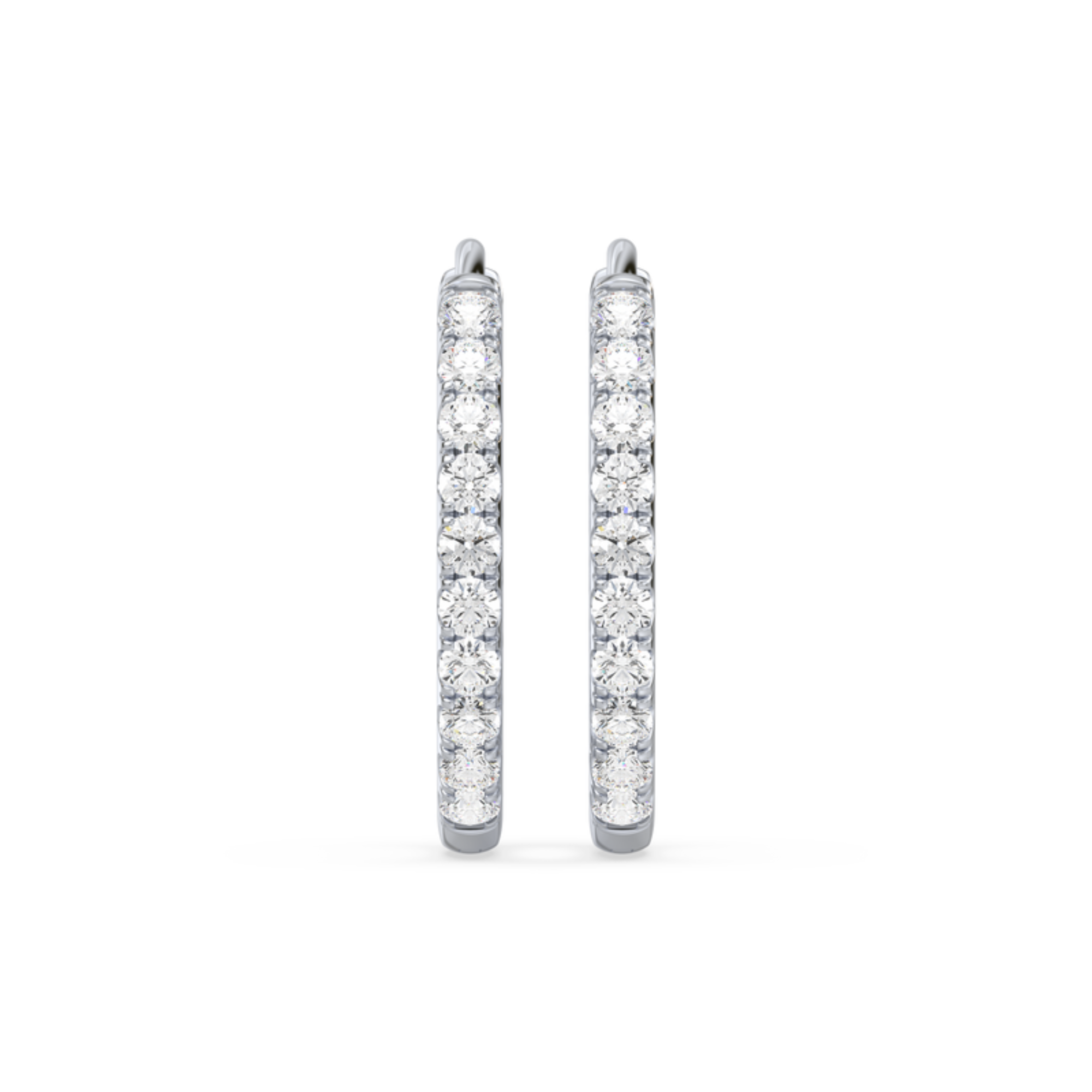 Inside-Outside Hoop Earrings with Lab-Grown Diamonds