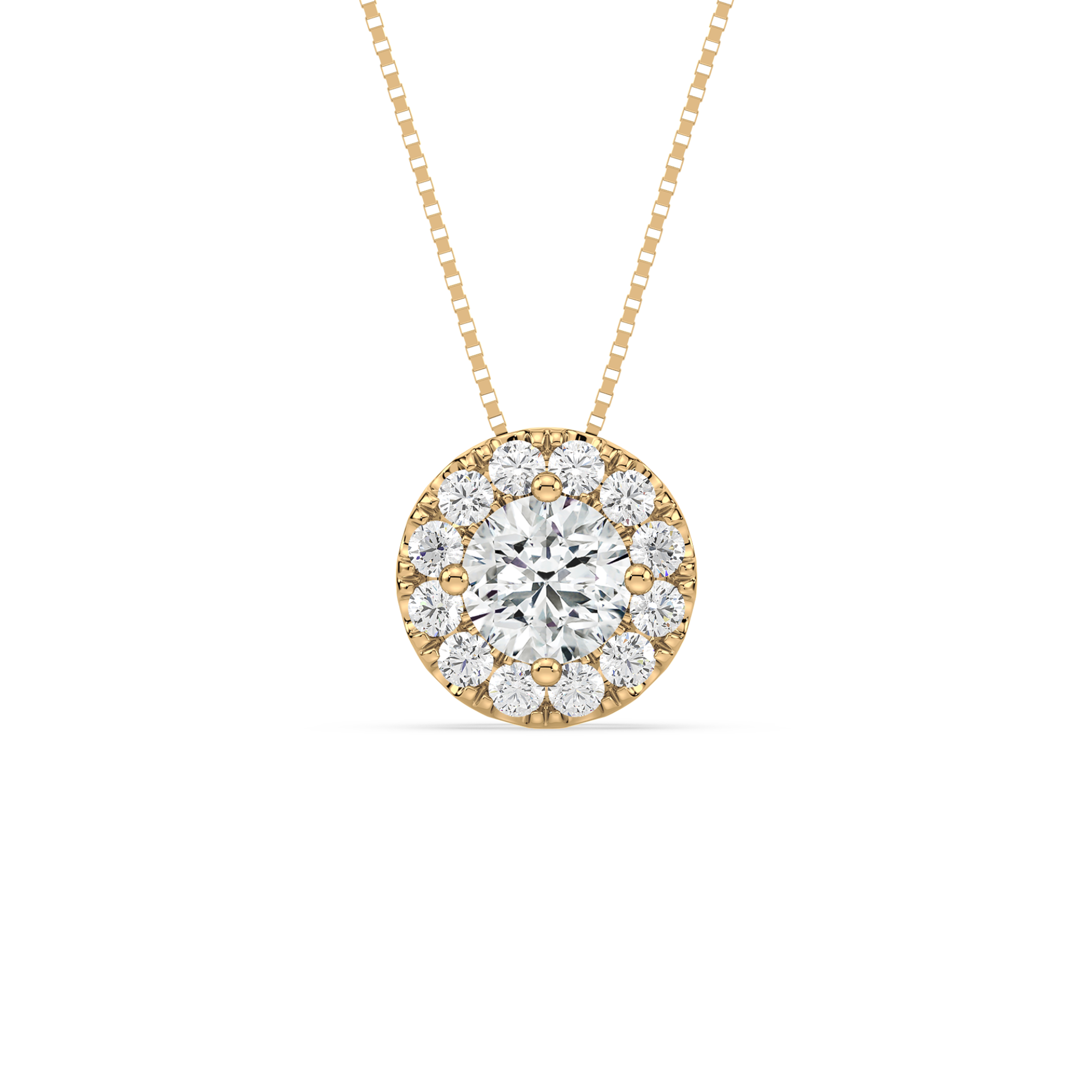 11/3 Carat Lab-Grown Diamond Halo Pendant