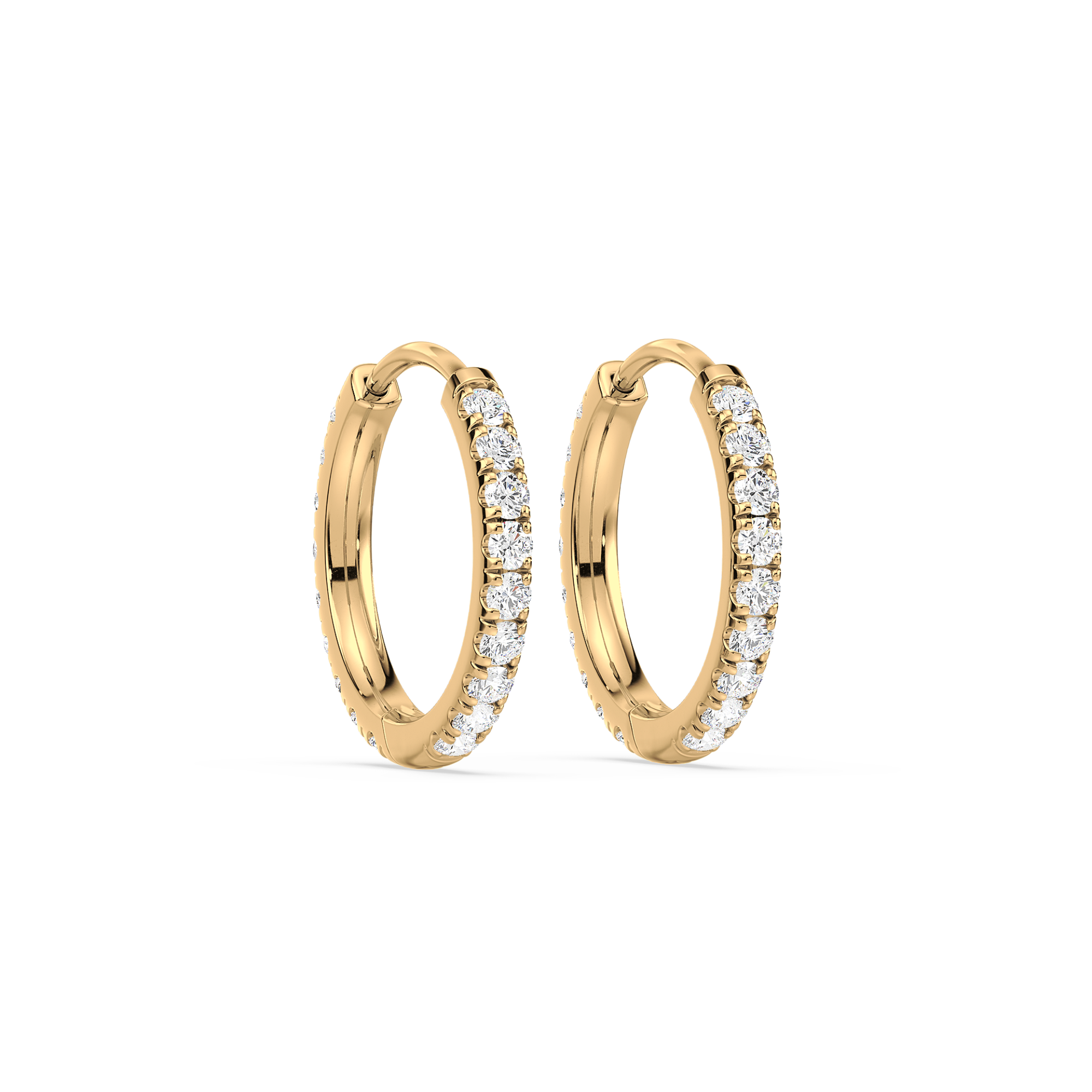 1 Carat Round Lab-Grown Diamond Hoop Earrings