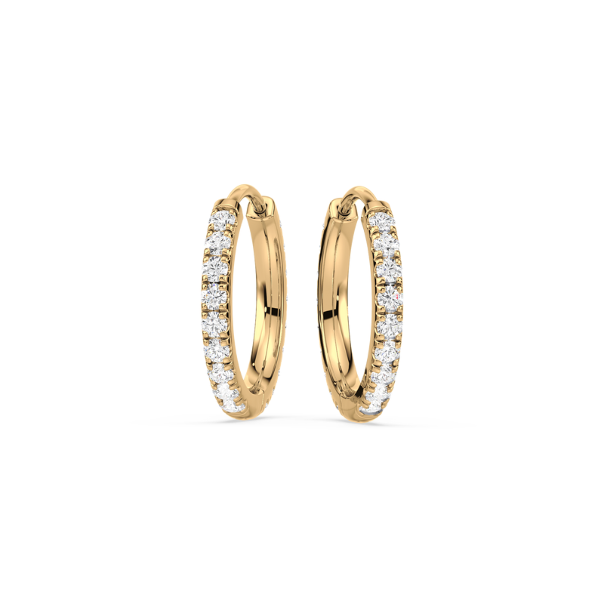 1 Carat Round Lab-Grown Diamond Hoop Earrings