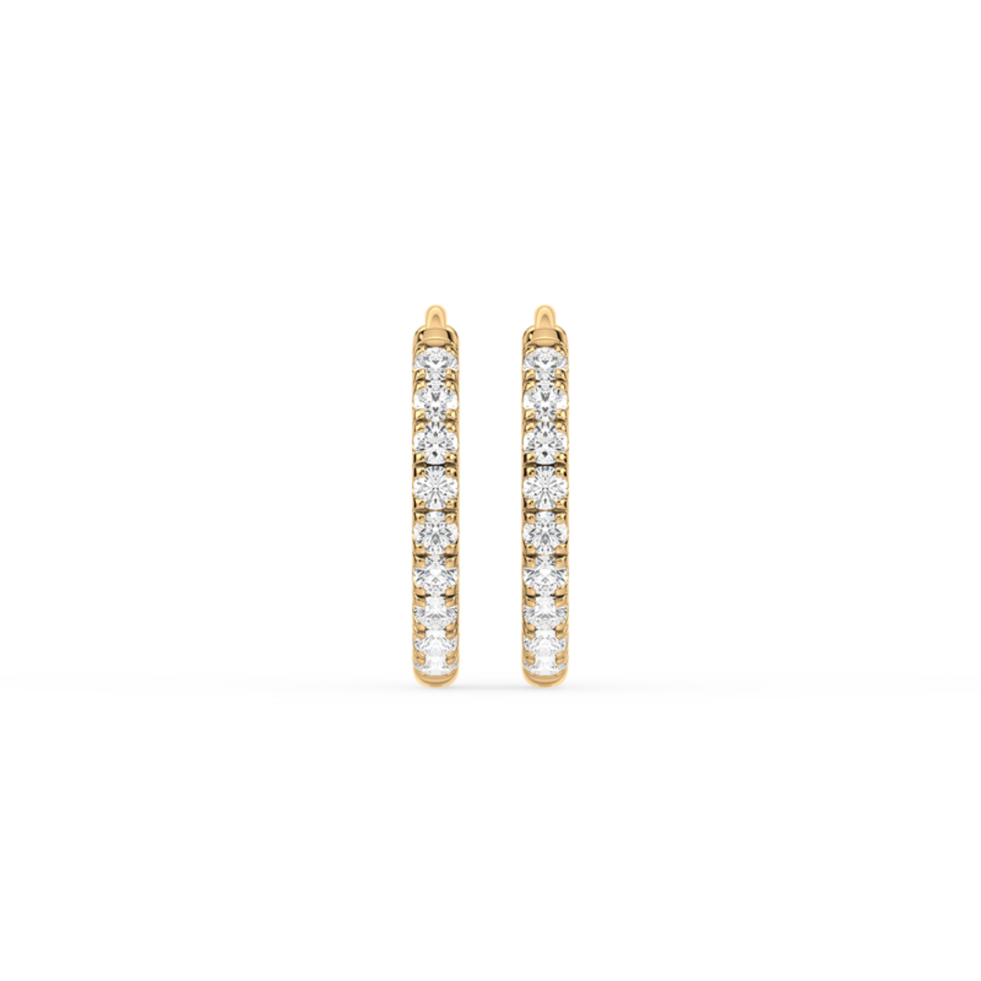1 Carat Round Lab-Grown Diamond Hoop Earrings