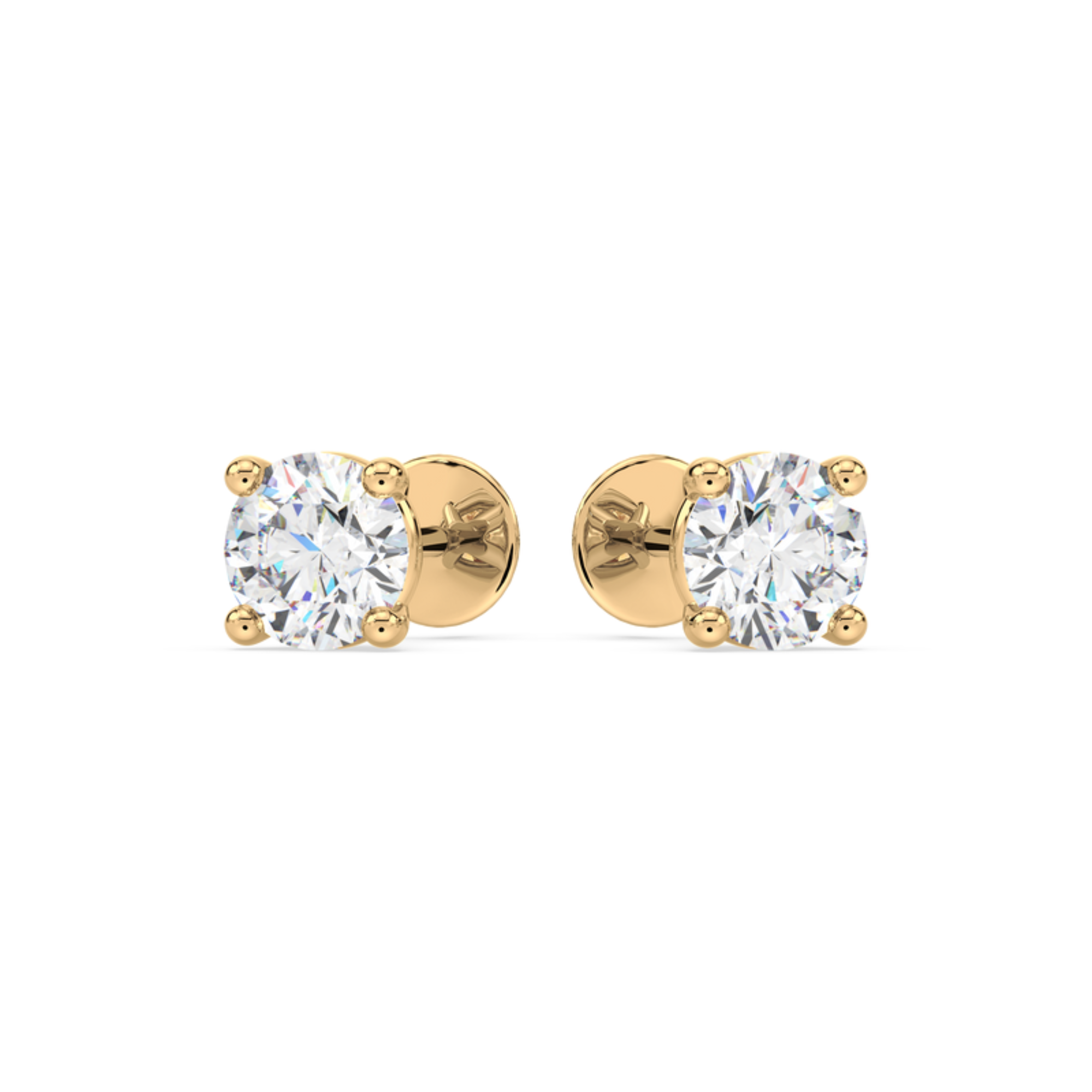 4 Prong Lab-Grown Diamond Stud Earrings