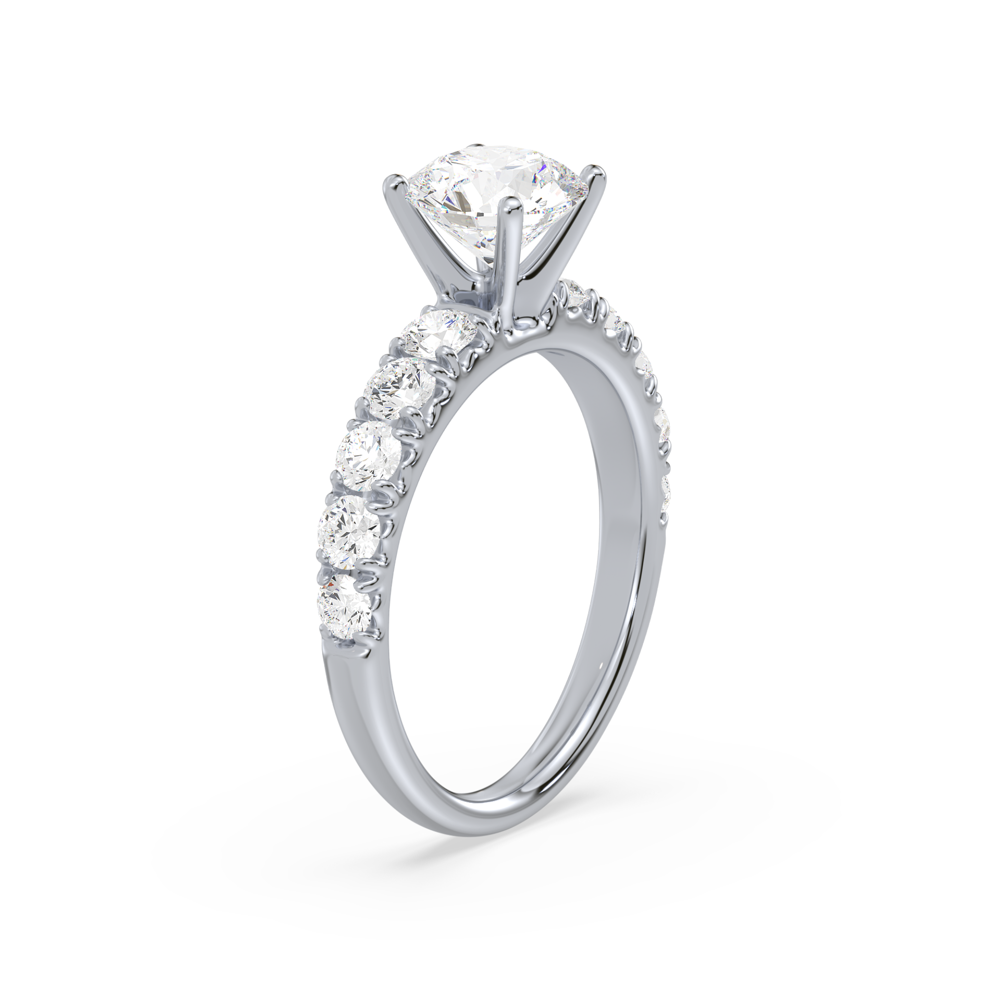 1 Carat Solitaire Accented Lab-Grown Diamond Engagement Ring