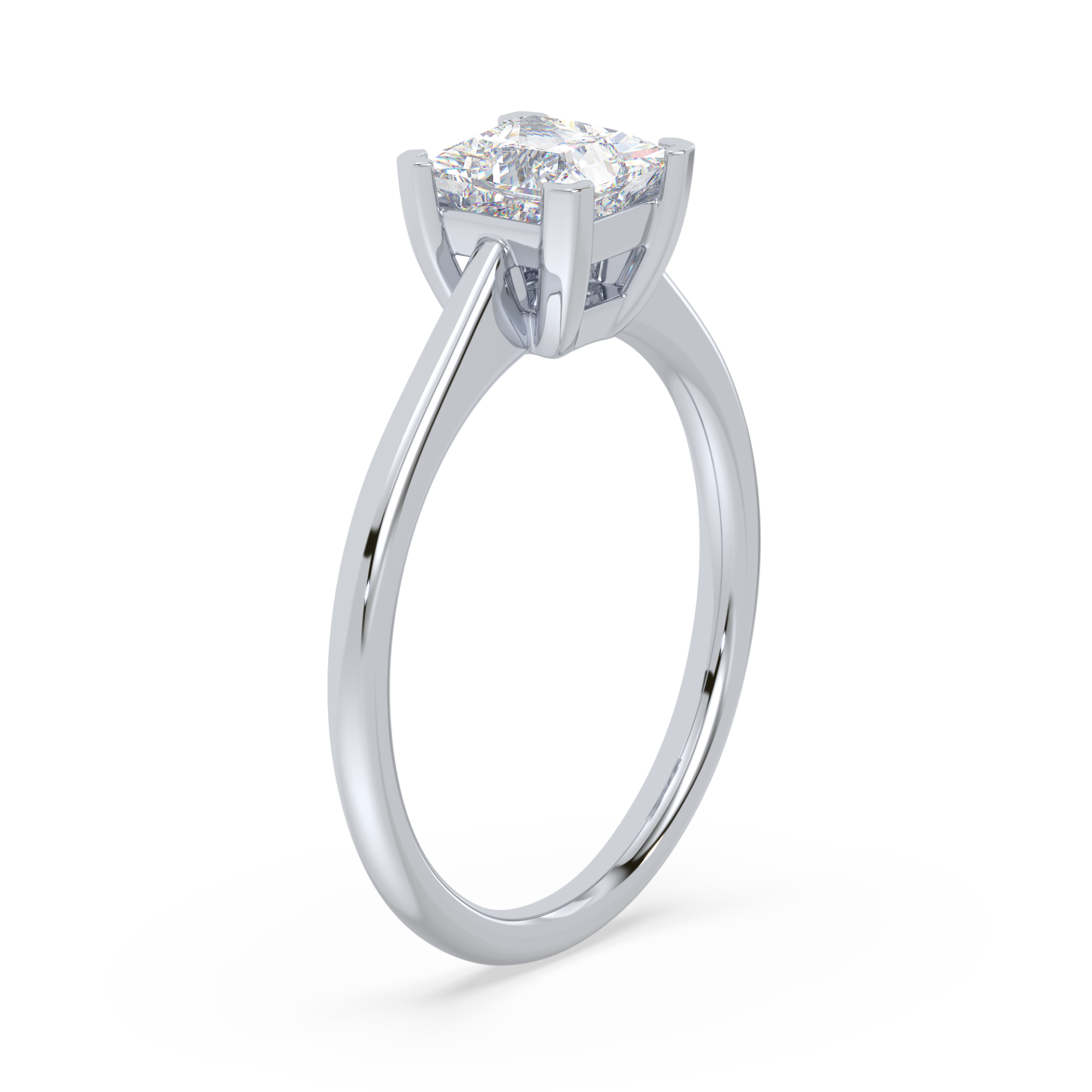 1 Carat Princess Cut Lab-Grown Diamond Engagement Ring