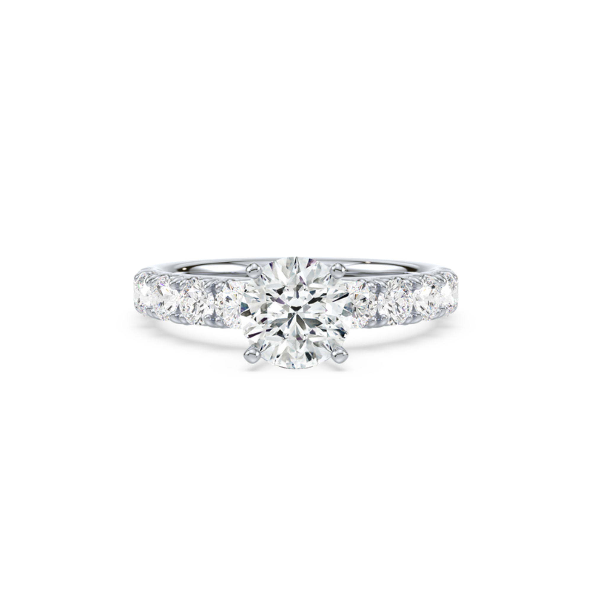 1 Carat Solitaire Accented Lab-Grown Diamond Engagement Ring