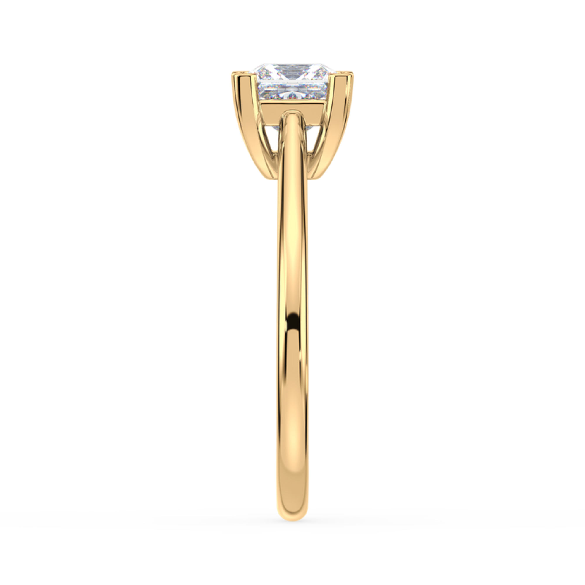 1 Carat Princess Cut Lab-Grown Diamond Engagement Ring