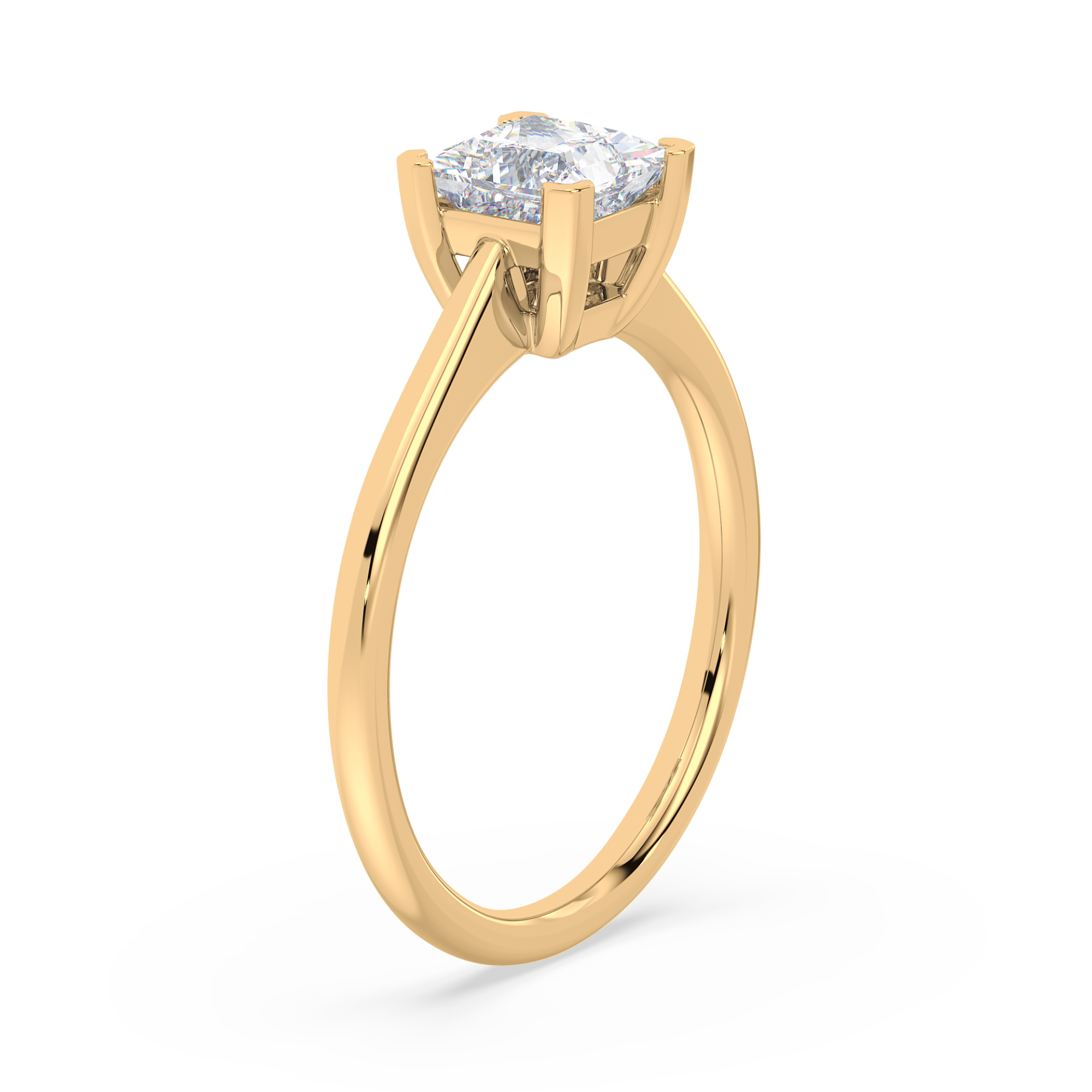 1 Carat Princess Cut Lab-Grown Diamond Engagement Ring