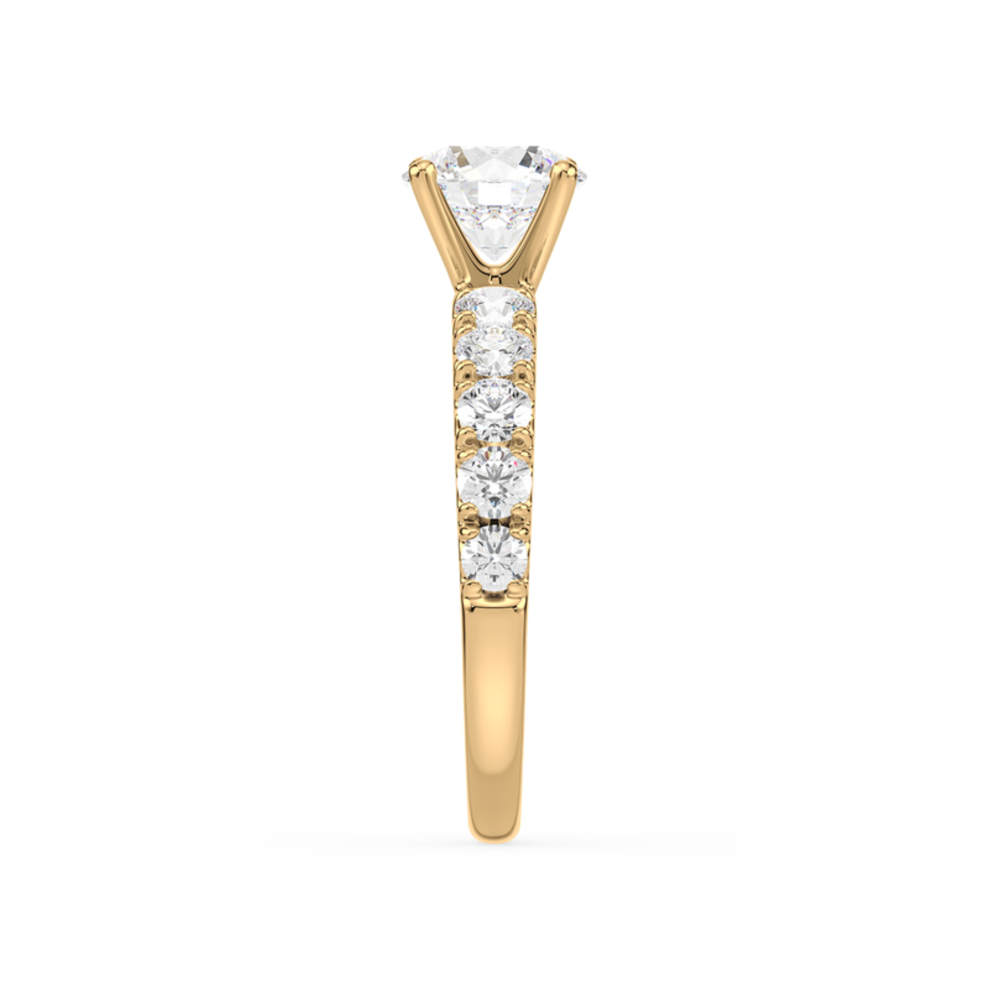 1 Carat Solitaire Accented Lab-Grown Diamond Engagement Ring