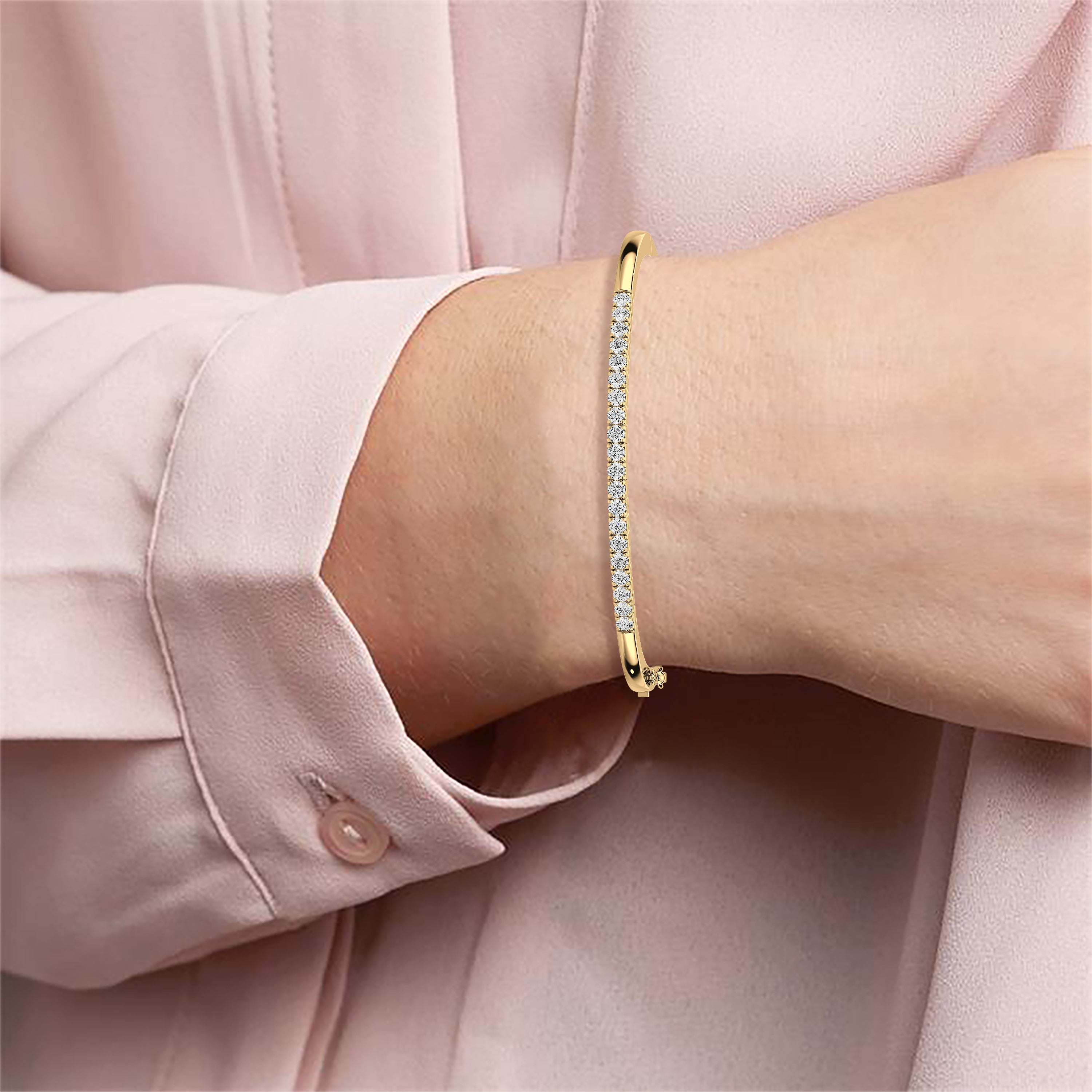 1/2 Carat Lab-Grown Diamond Bangle