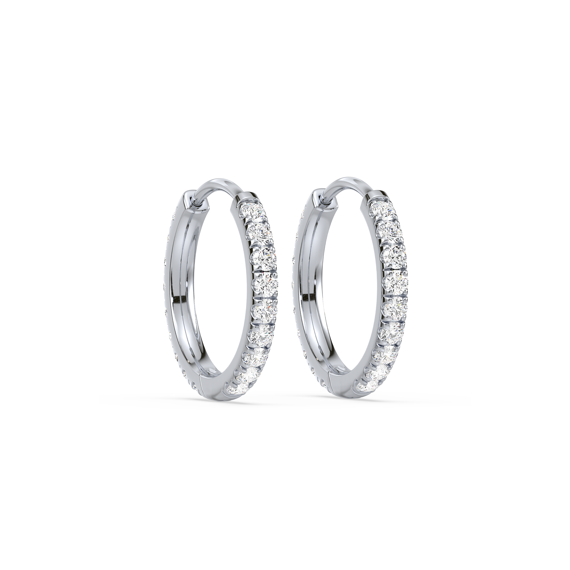 1 Carat Round Lab-Grown Diamond Hoop Earrings