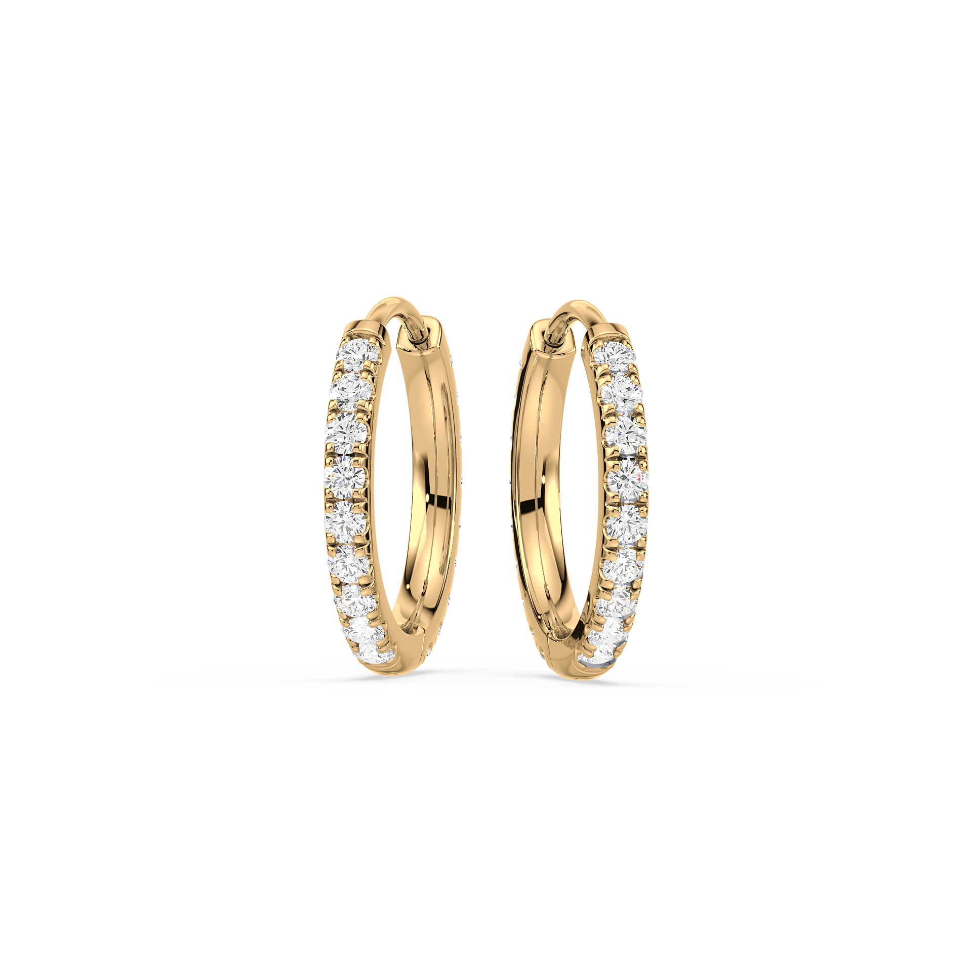 1 Carat Round Lab-Grown Diamond Hoop Earrings