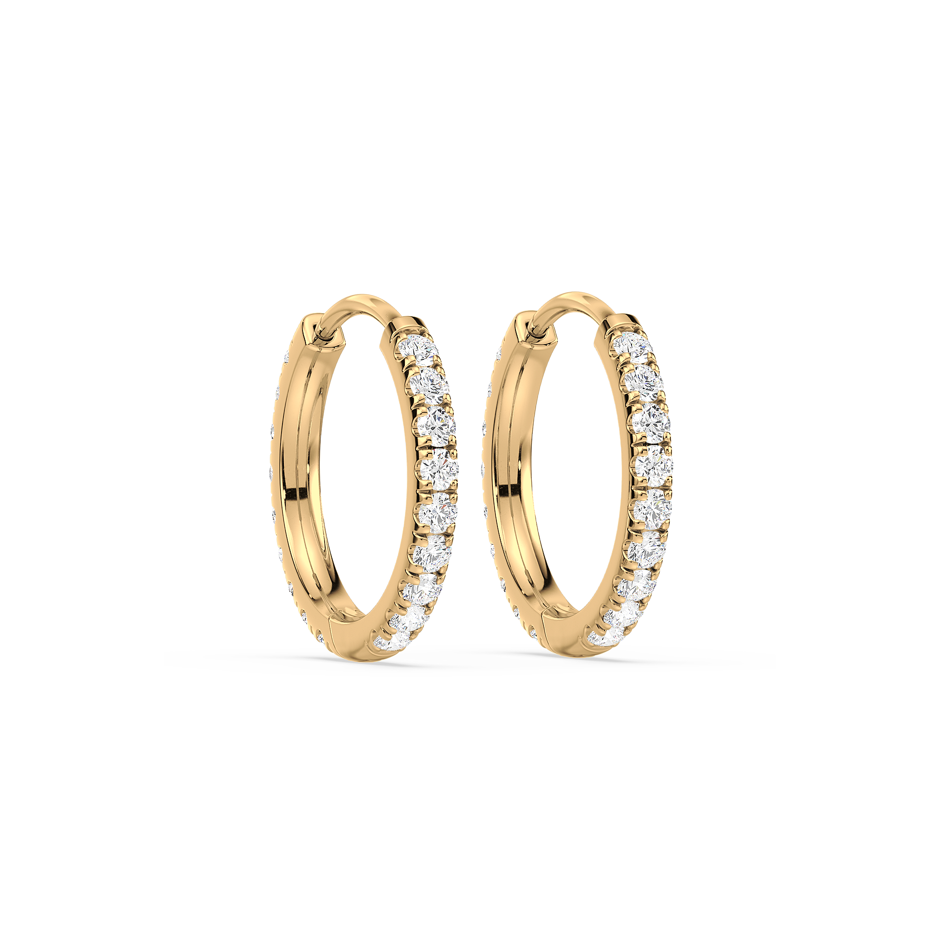 1 Carat Round Lab-Grown Diamond Hoop Earrings