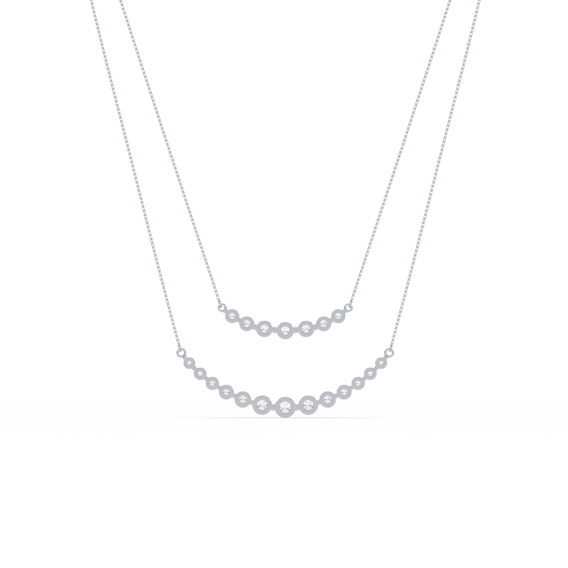 1 Carat Lab-Grown Double Diamond Necklace