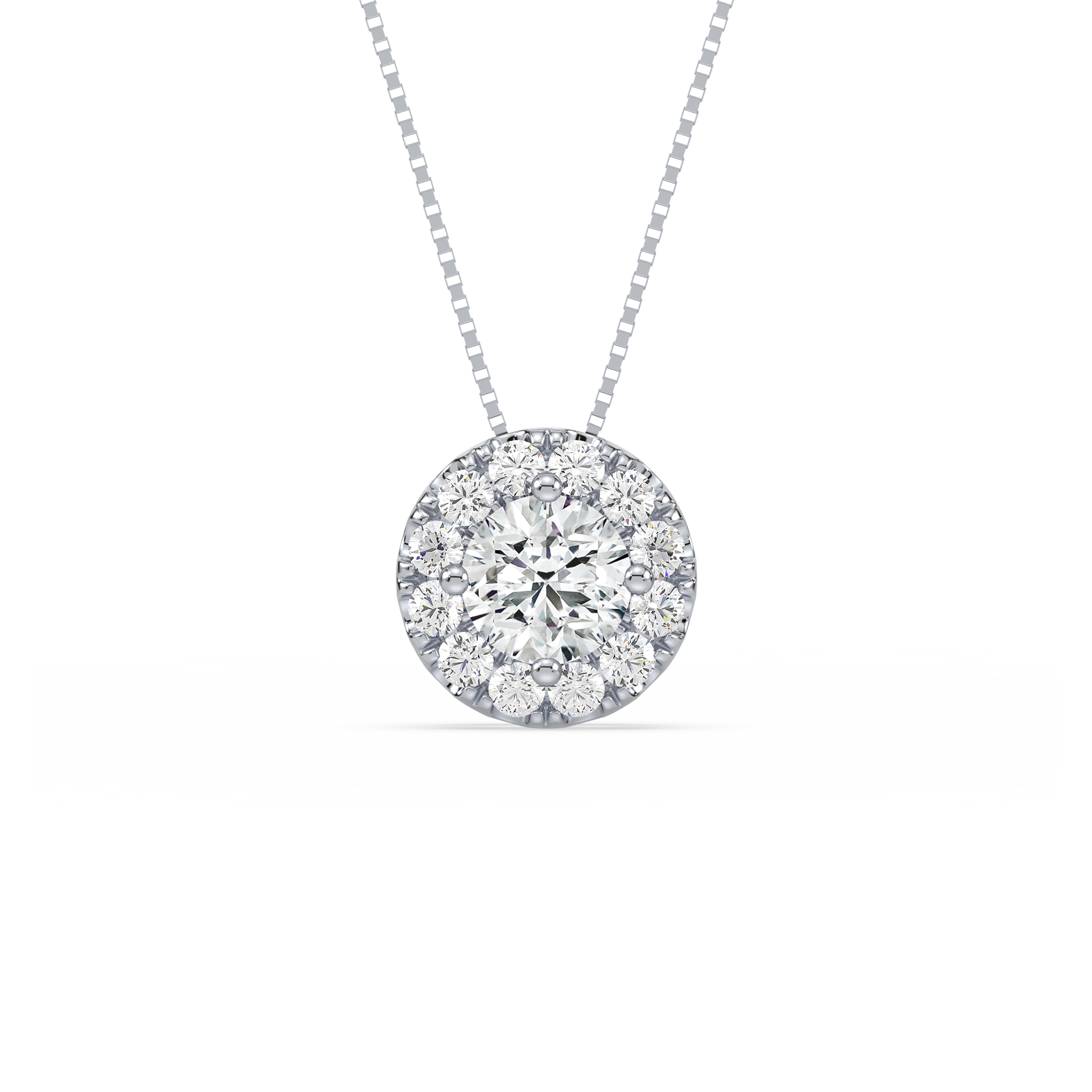 11/3 Carat Lab-Grown Diamond Halo Pendant