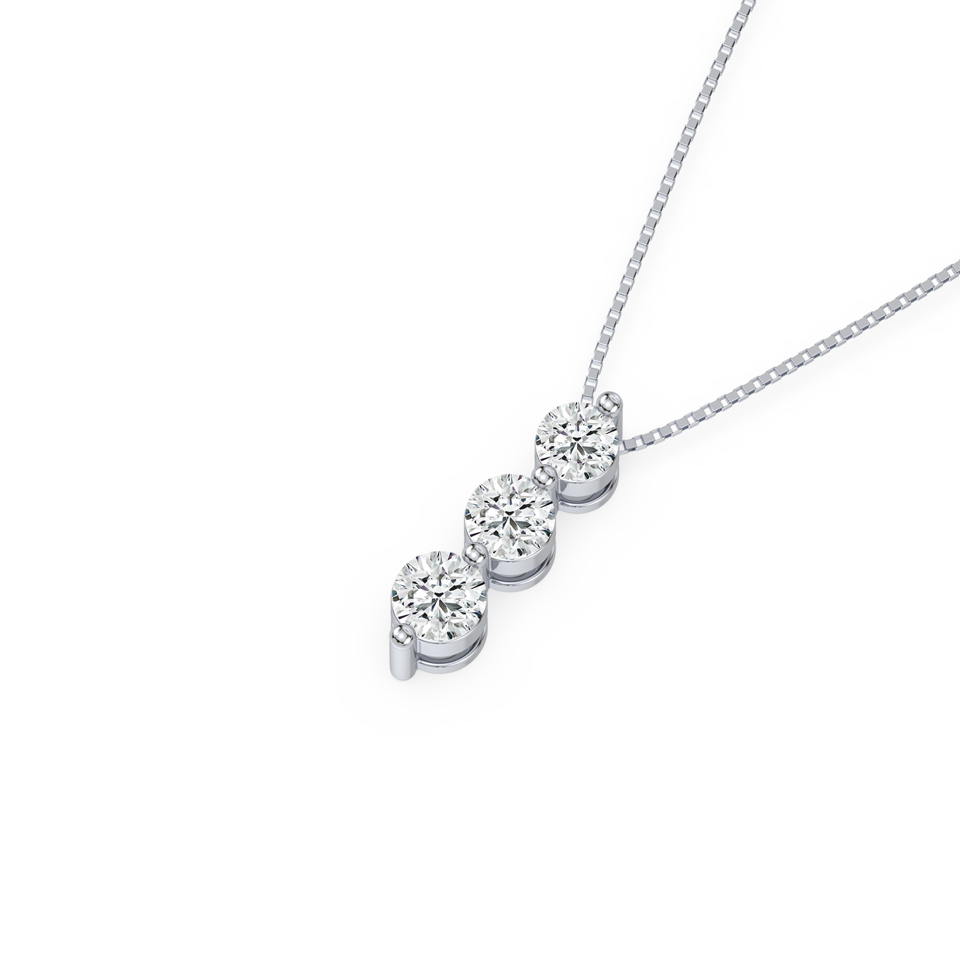 1 Carat Three-Stone Graduated Diamond Pendant