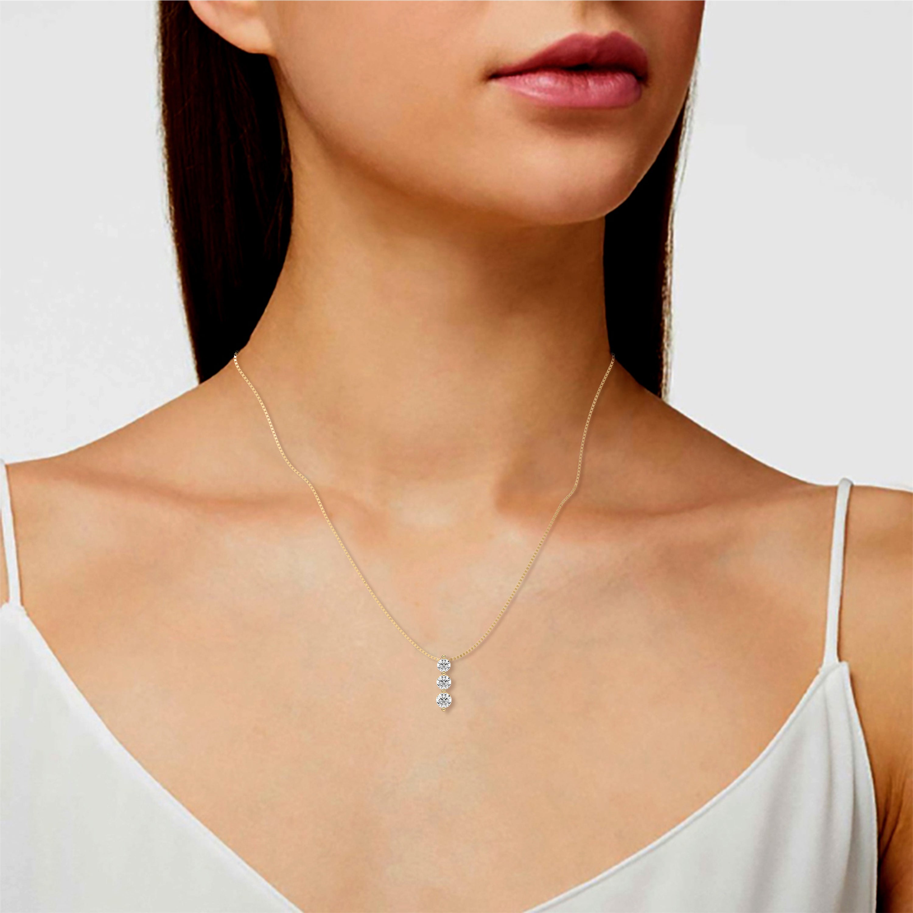 1 Carat Three-Stone Graduated Diamond Pendant