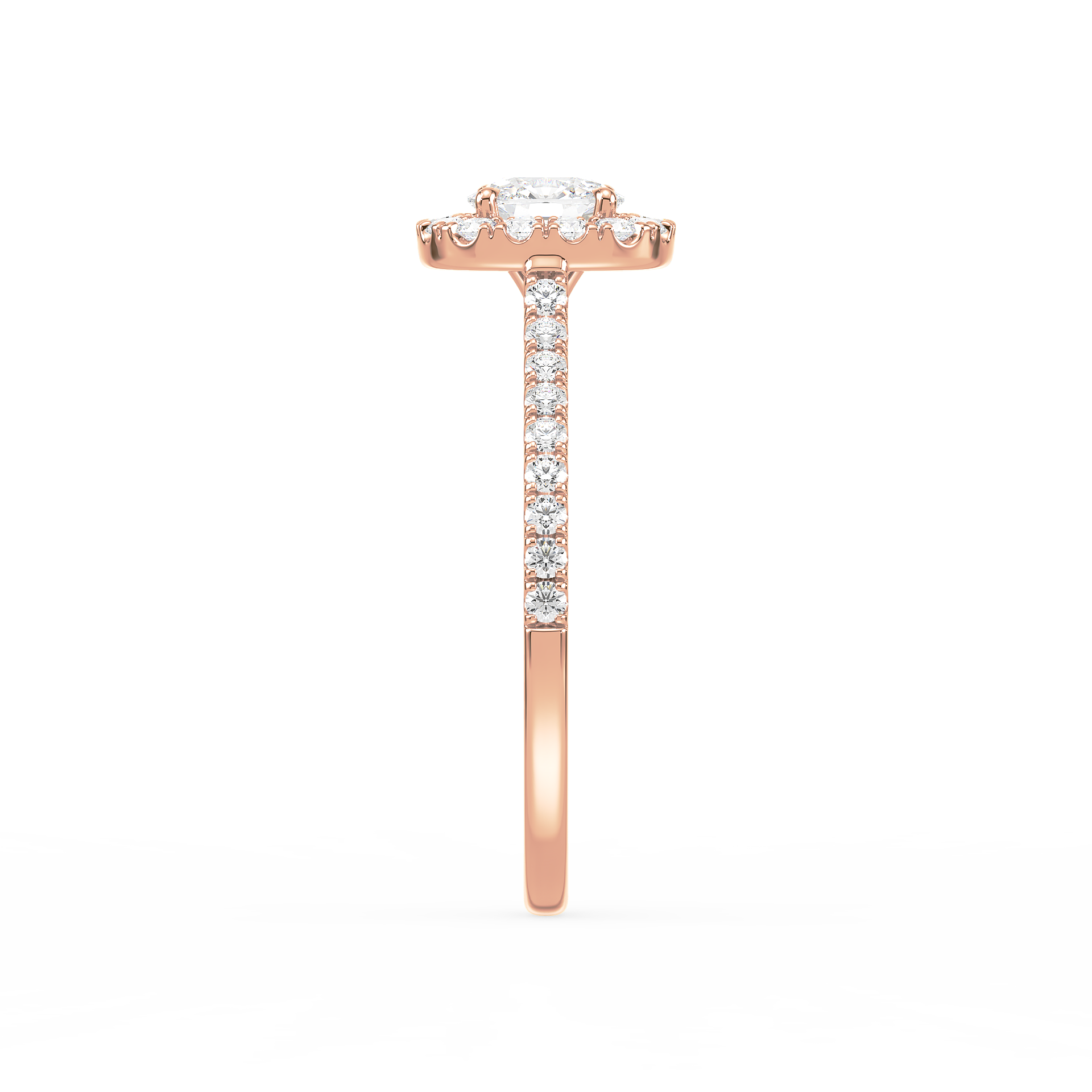 1 Carat Halo Solitaire Accented Lab-Grown Diamond Engagement Ring