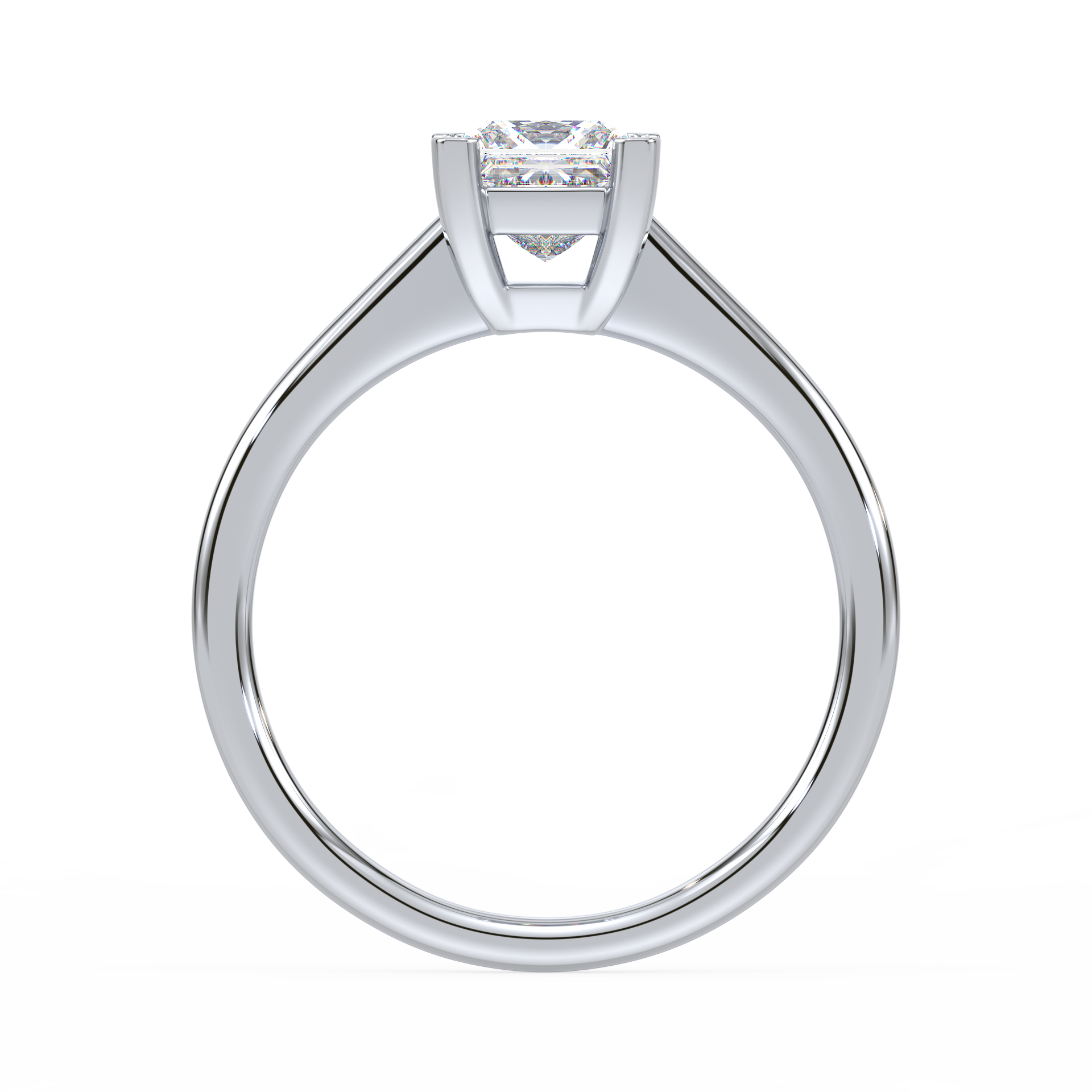 1 Carat Princess Cut Lab-Grown Diamond Engagement Ring
