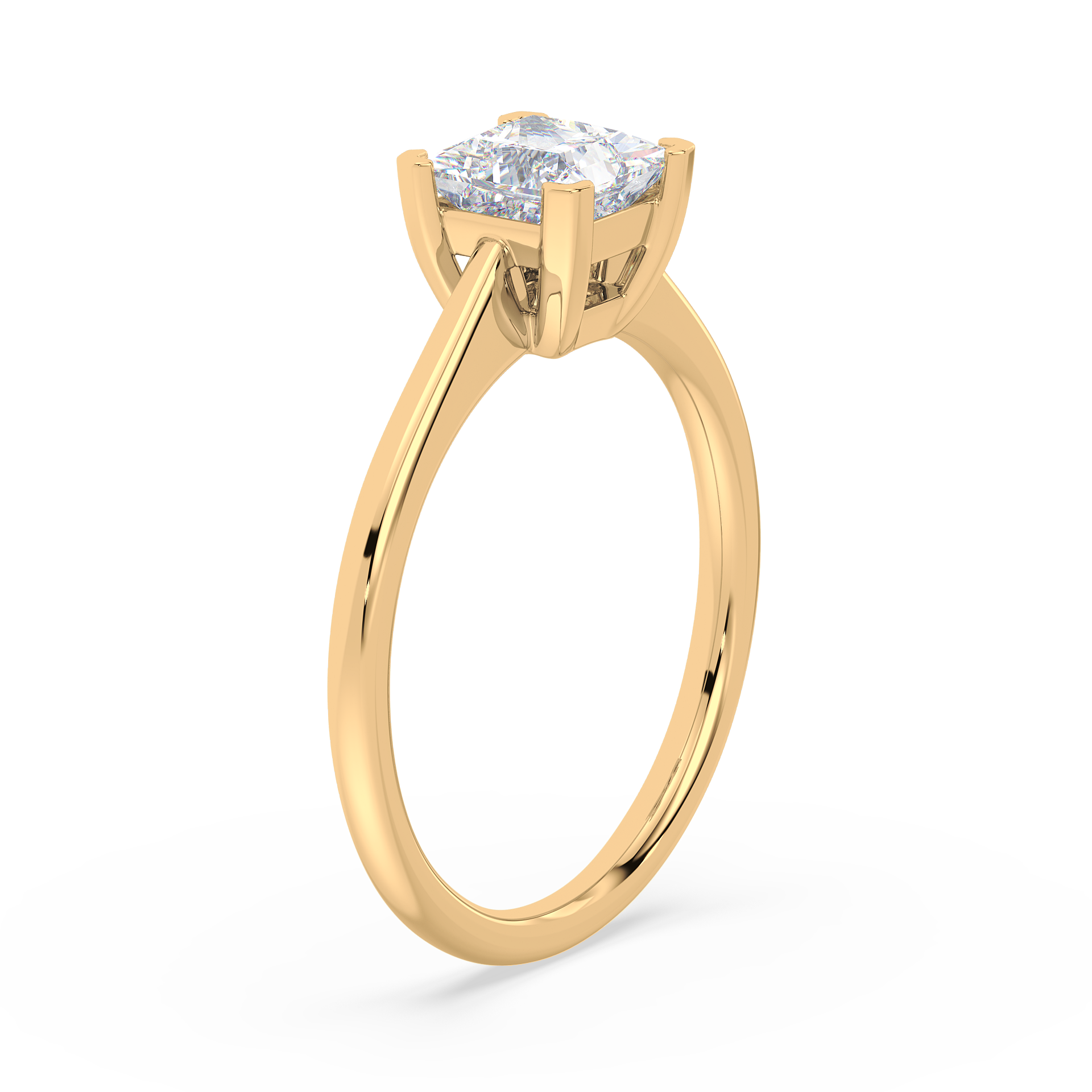 1 Carat Princess Cut Lab-Grown Diamond Engagement Ring