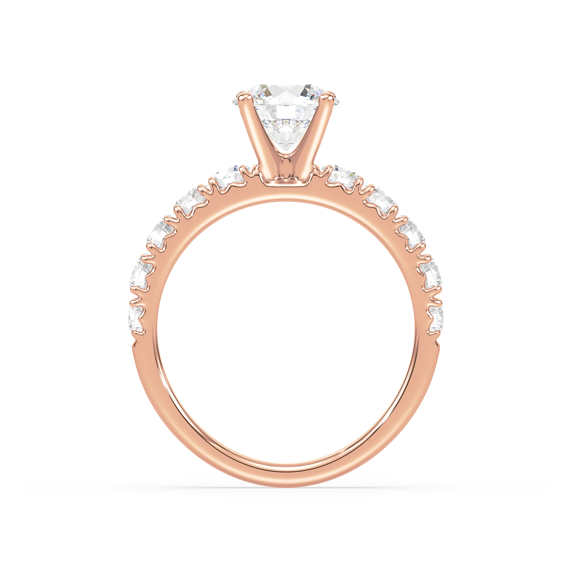 1 Carat Solitaire Accented Lab-Grown Diamond Engagement Ring