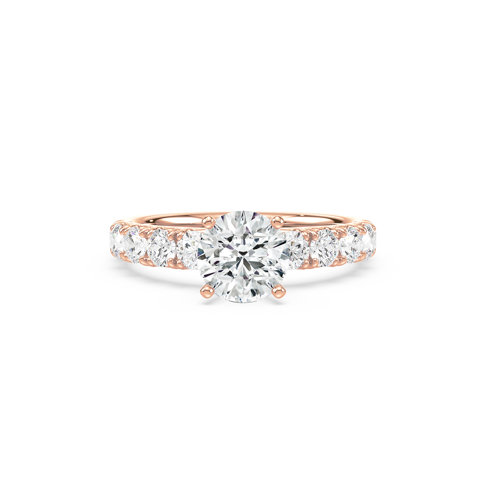 1 Carat Solitaire Accented Lab-Grown Diamond Engagement Ring
