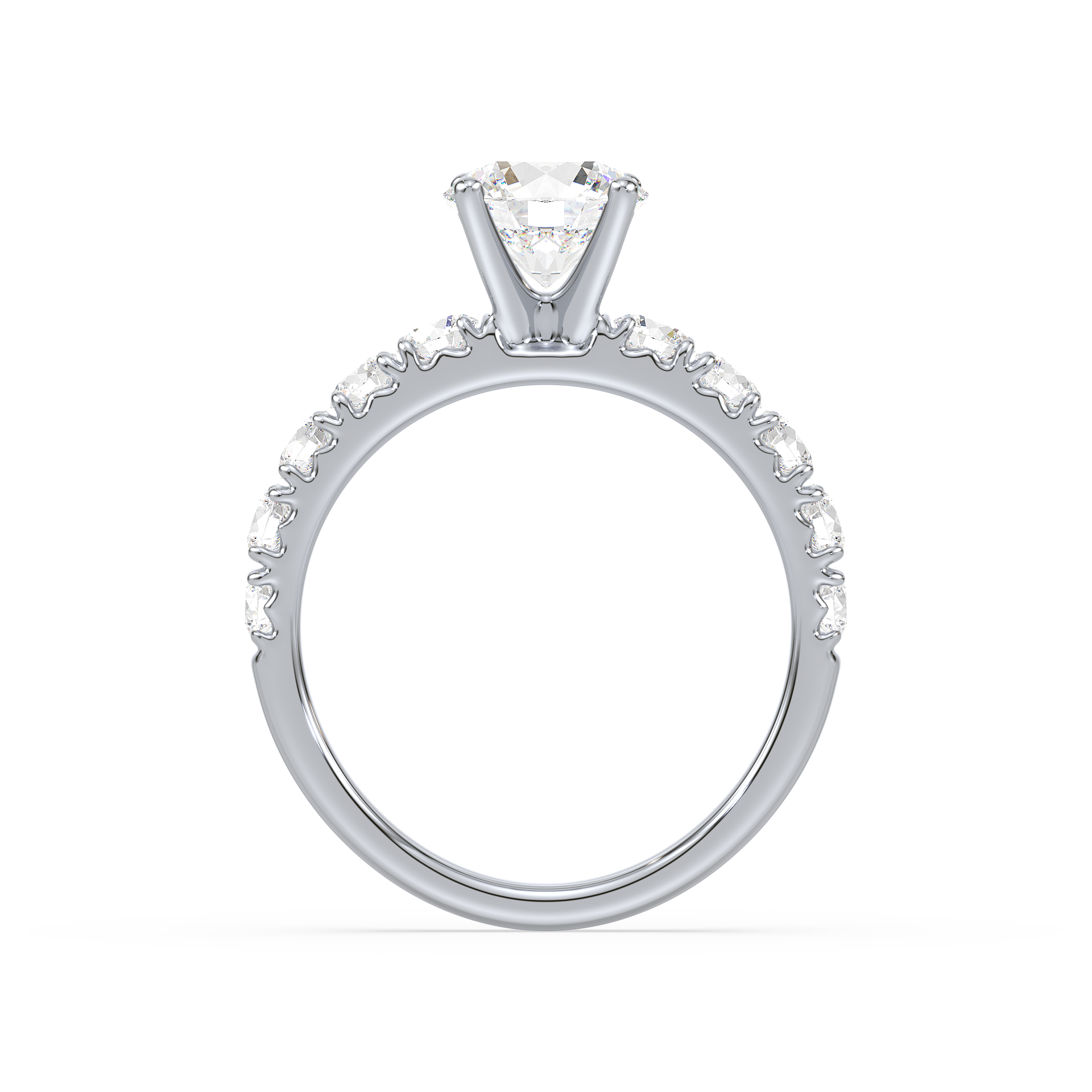 1 Carat Solitaire Accented Lab-Grown Diamond Engagement Ring