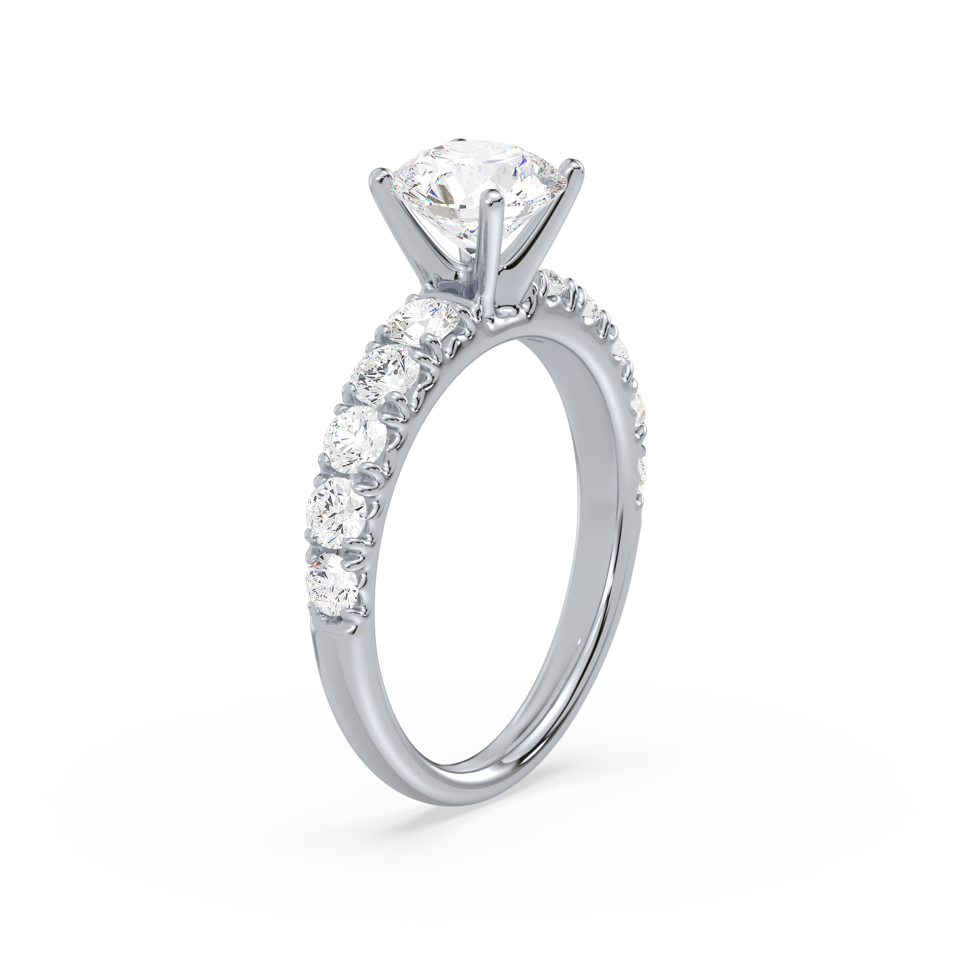 1 Carat Solitaire Accented Lab-Grown Diamond Engagement Ring