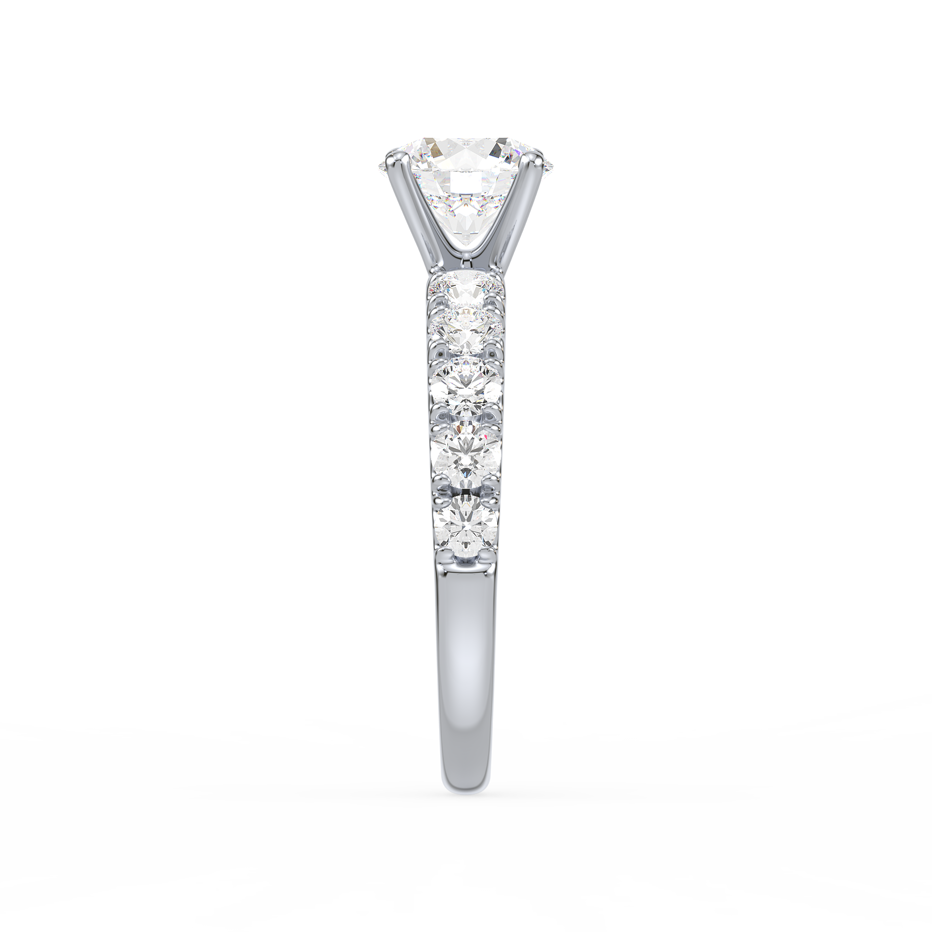 1 Carat Solitaire Accented Lab-Grown Diamond Engagement Ring