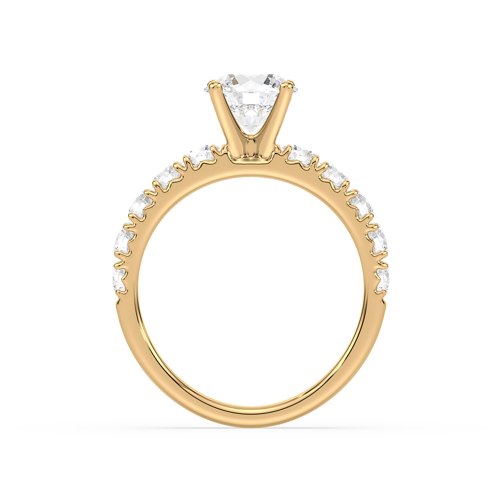 1 Carat Solitaire Accented Lab-Grown Diamond Engagement Ring