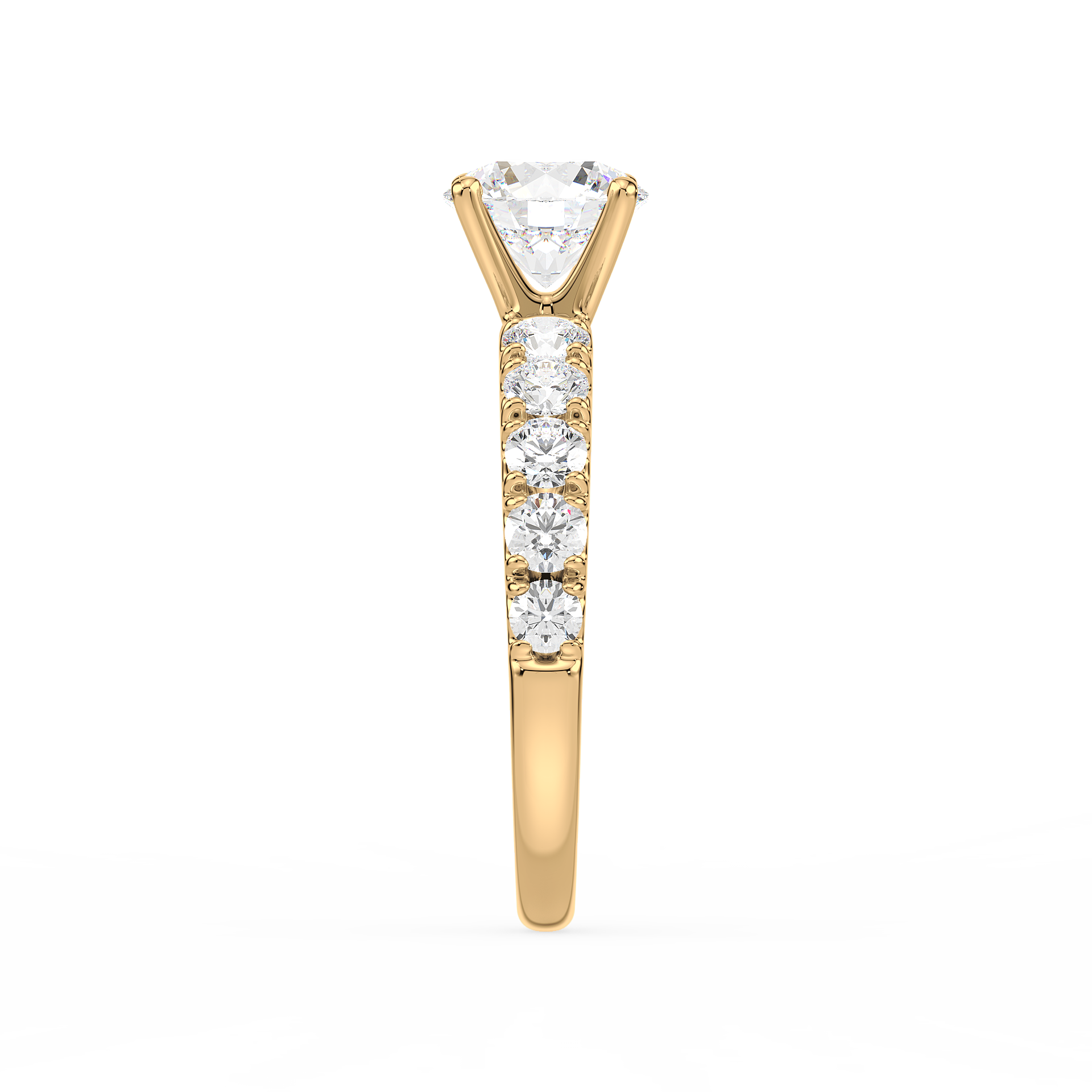 1 Carat Solitaire Accented Lab-Grown Diamond Engagement Ring