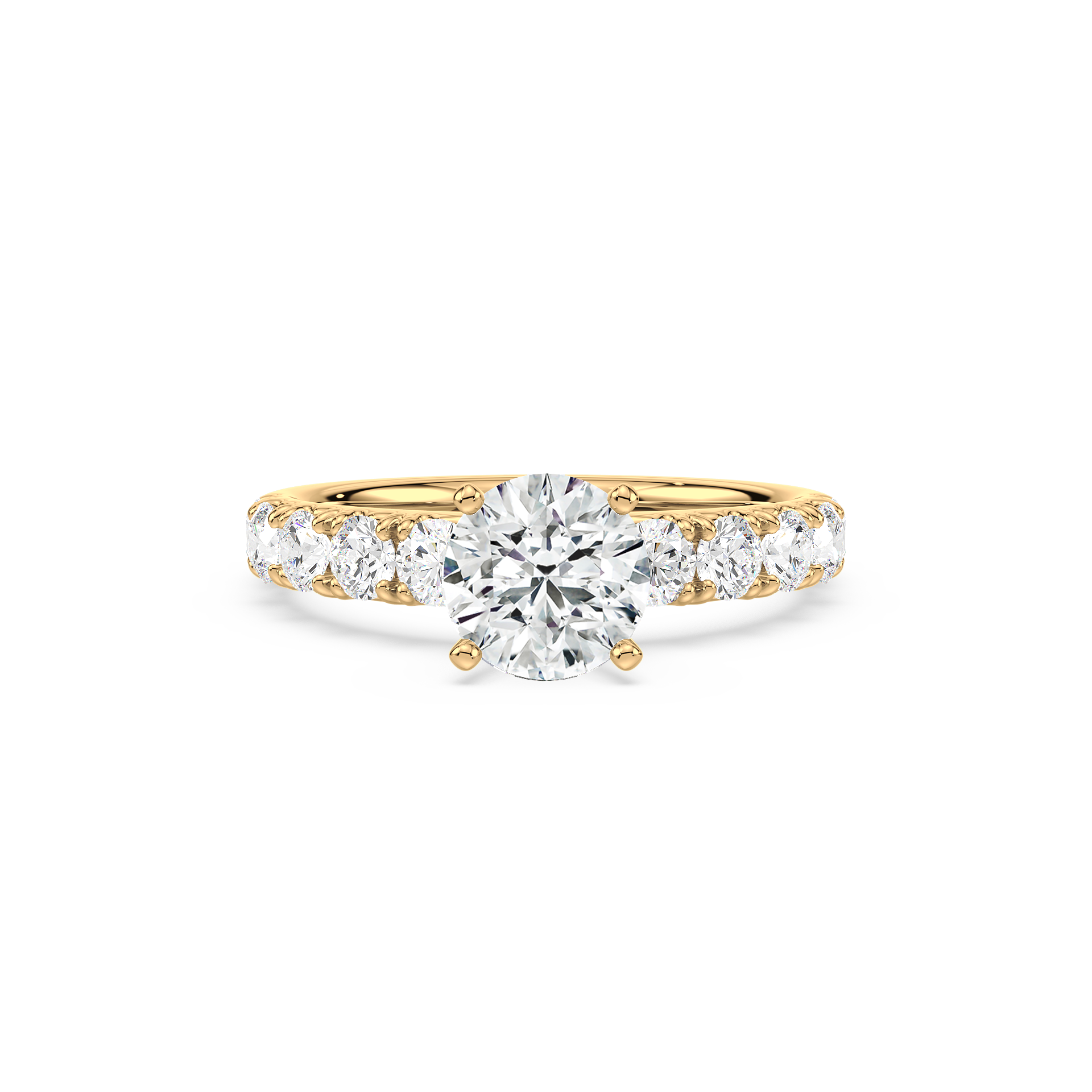 1 Carat Solitaire Accented Lab-Grown Diamond Engagement Ring