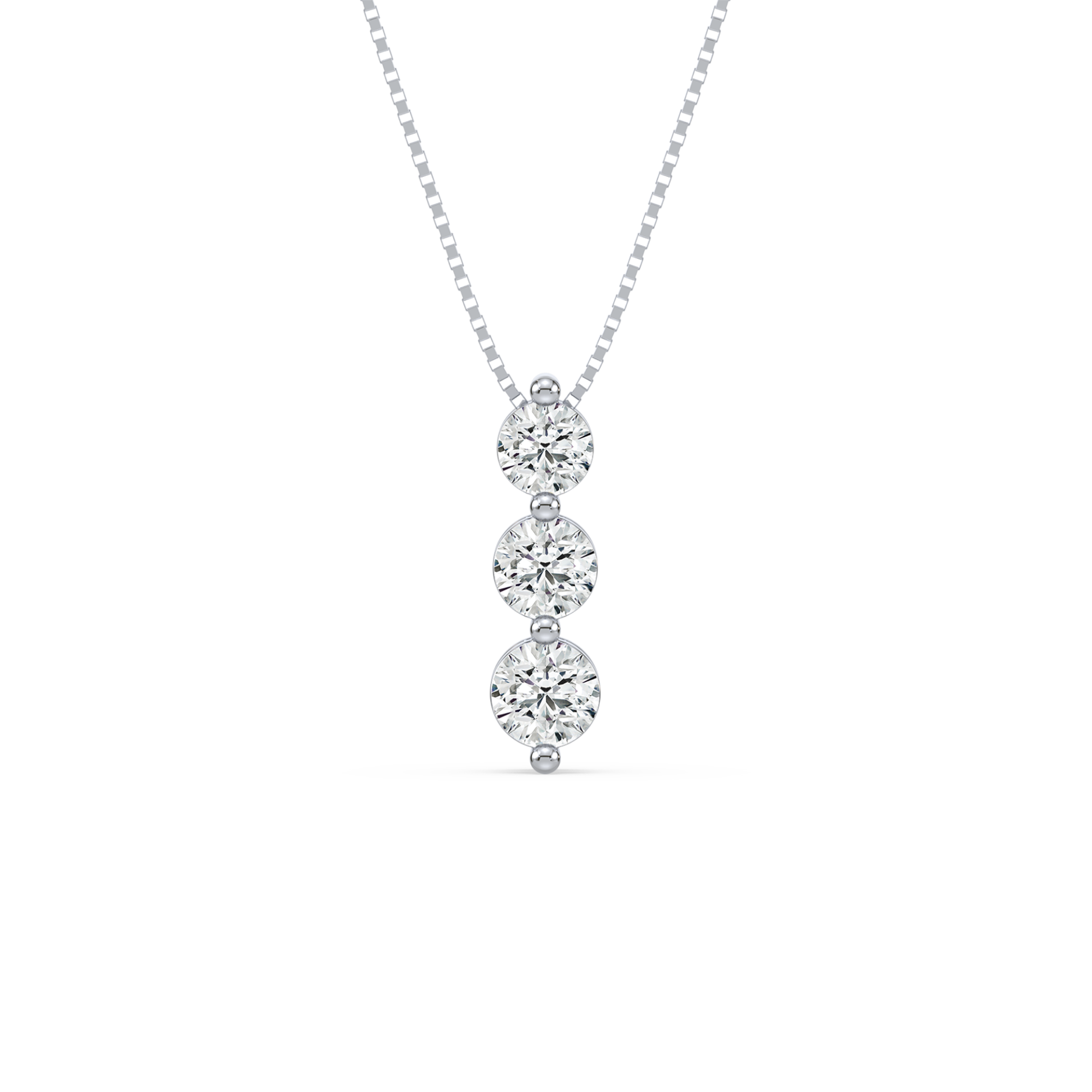 1 Carat Three-Stone Graduated Diamond Pendant