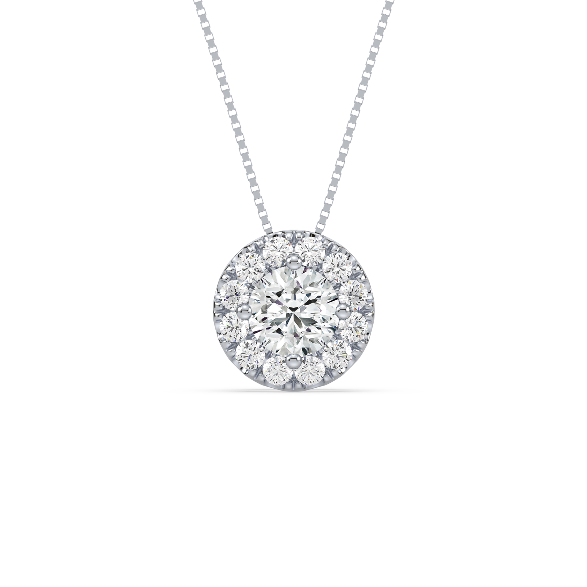 11/3 Carat Lab-Grown Diamond Halo Pendant