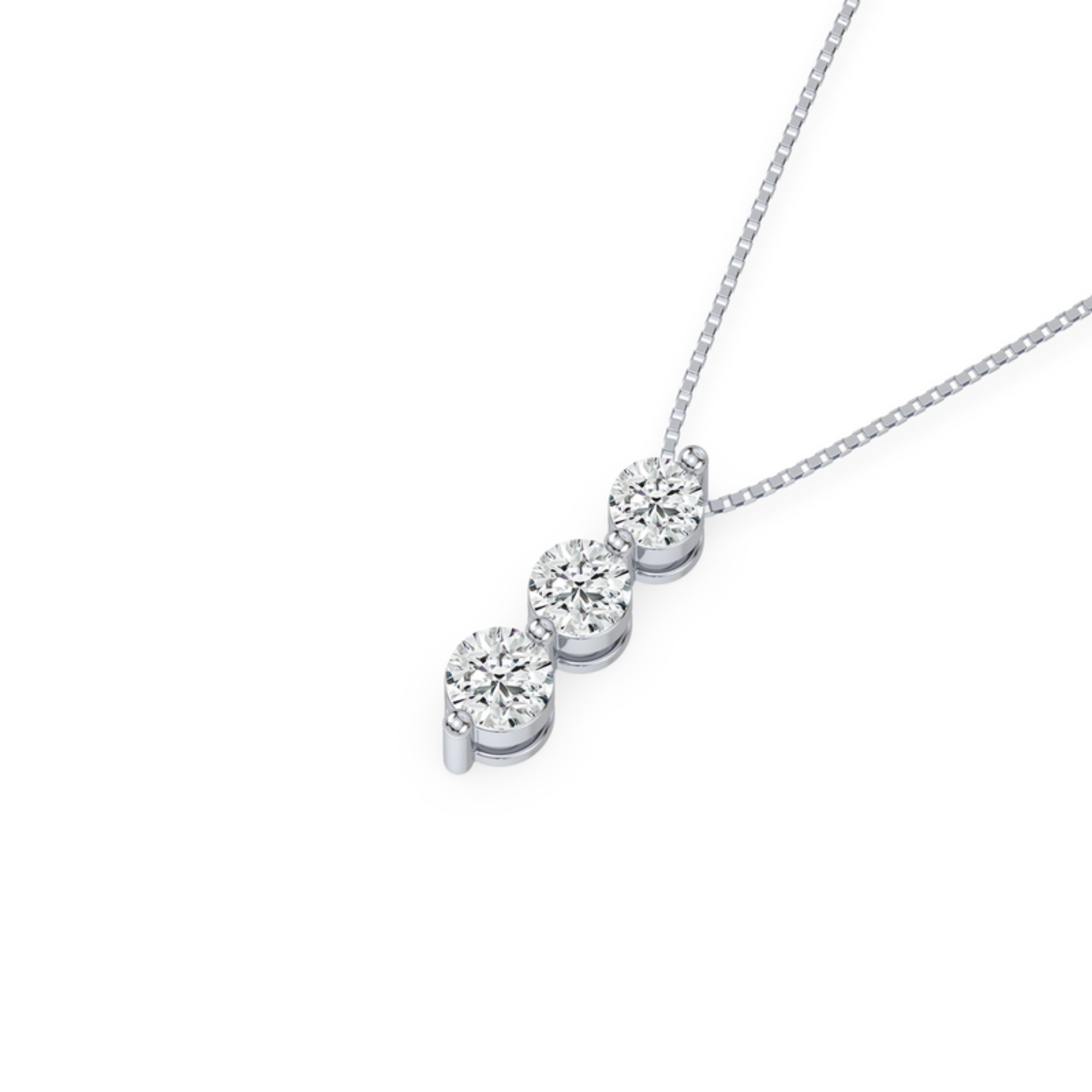 1 Carat Three-Stone Graduated Diamond Pendant