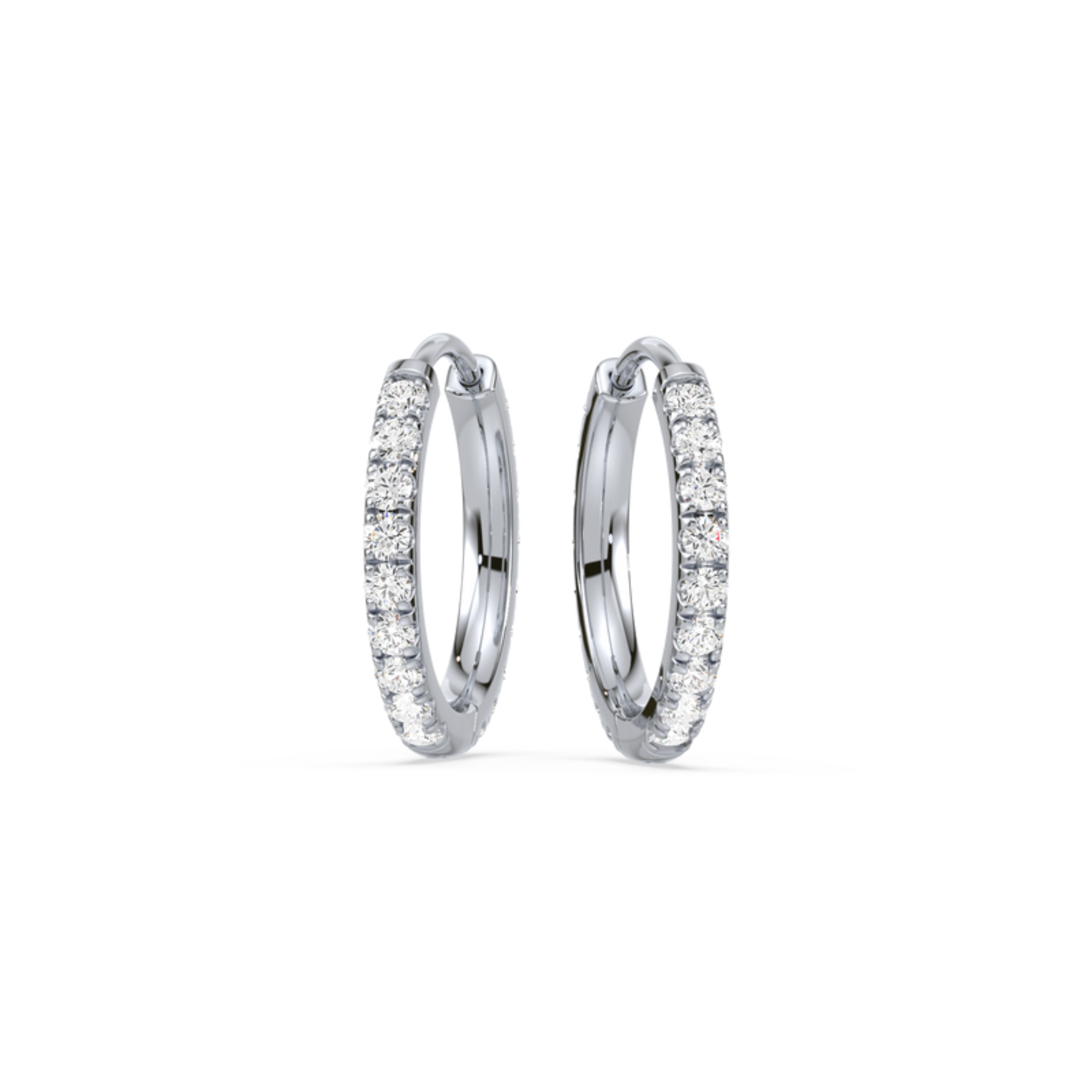 1 Carat Round Lab-Grown Diamond Hoop Earrings
