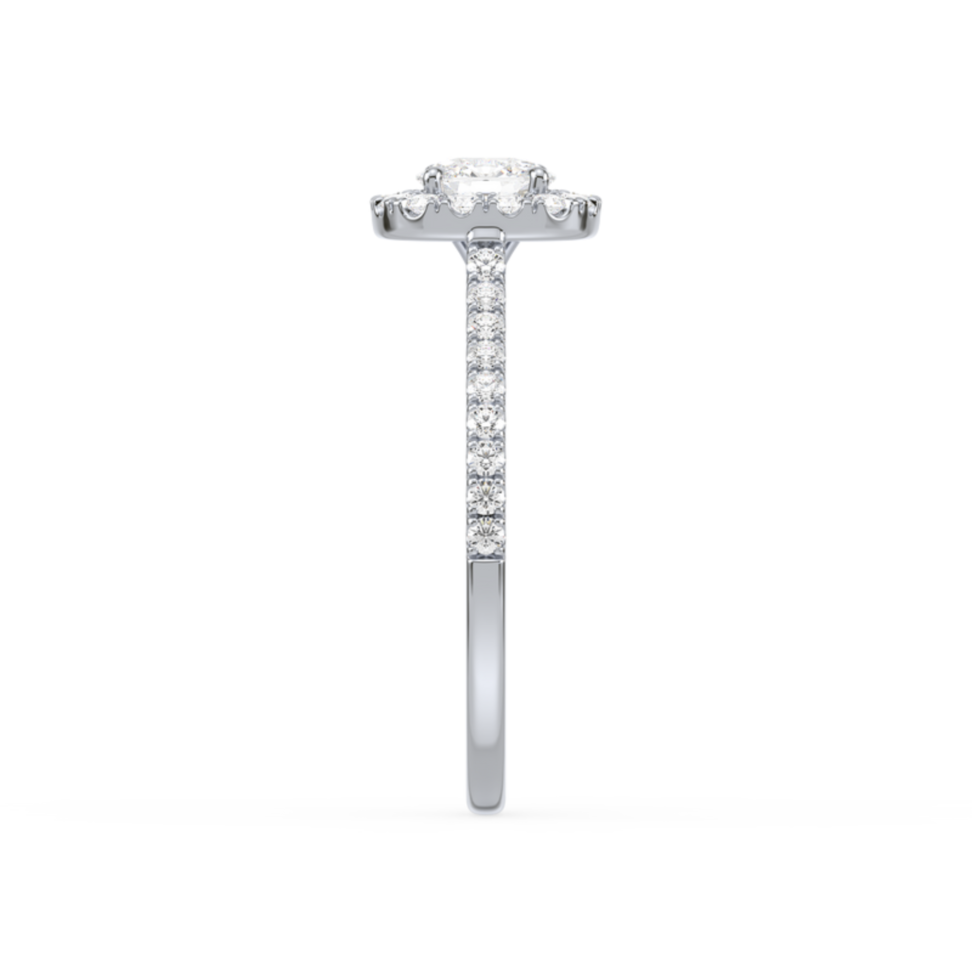 1 Carat Halo Solitaire Accented Lab-Grown Diamond Engagement Ring