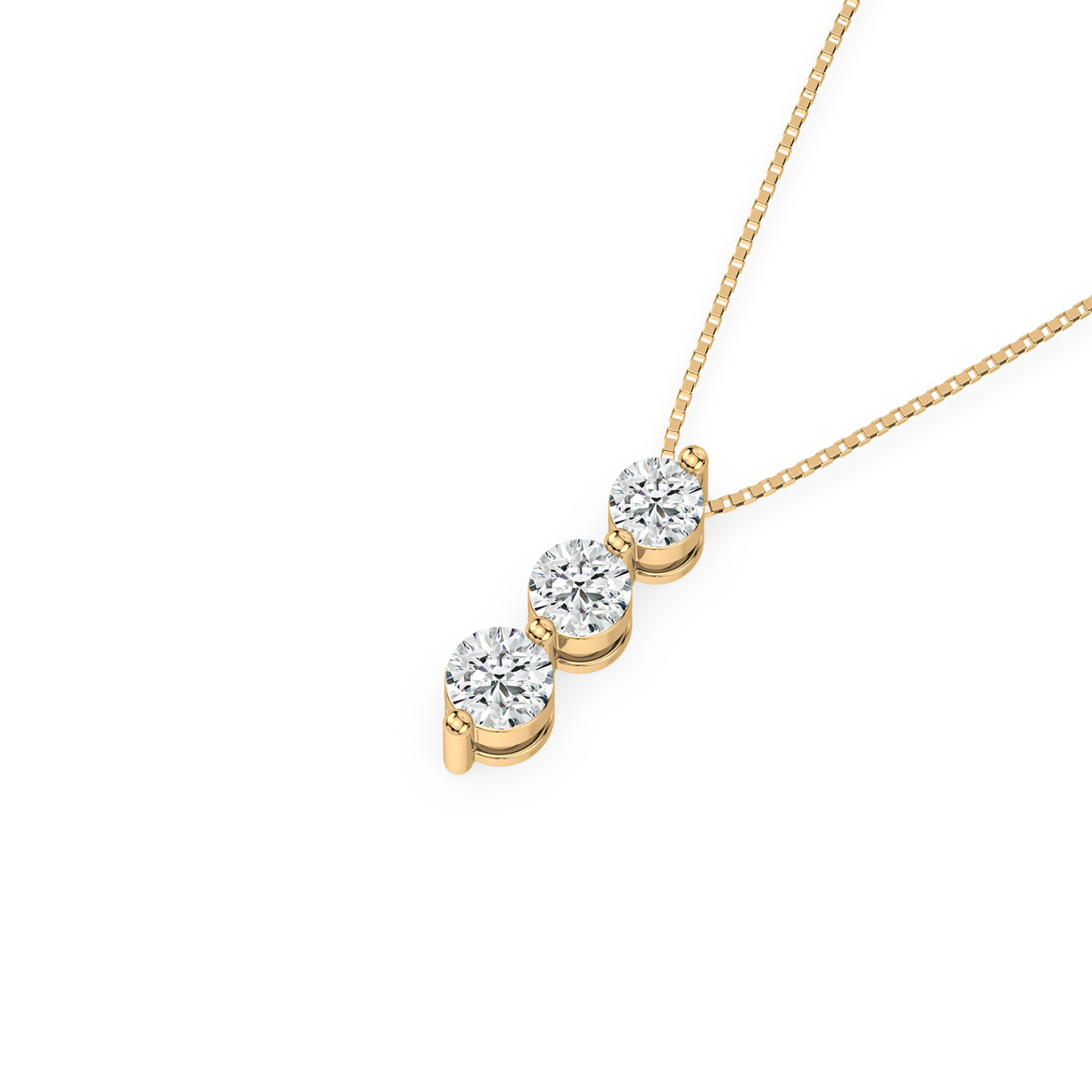 1 Carat Three-Stone Graduated Diamond Pendant