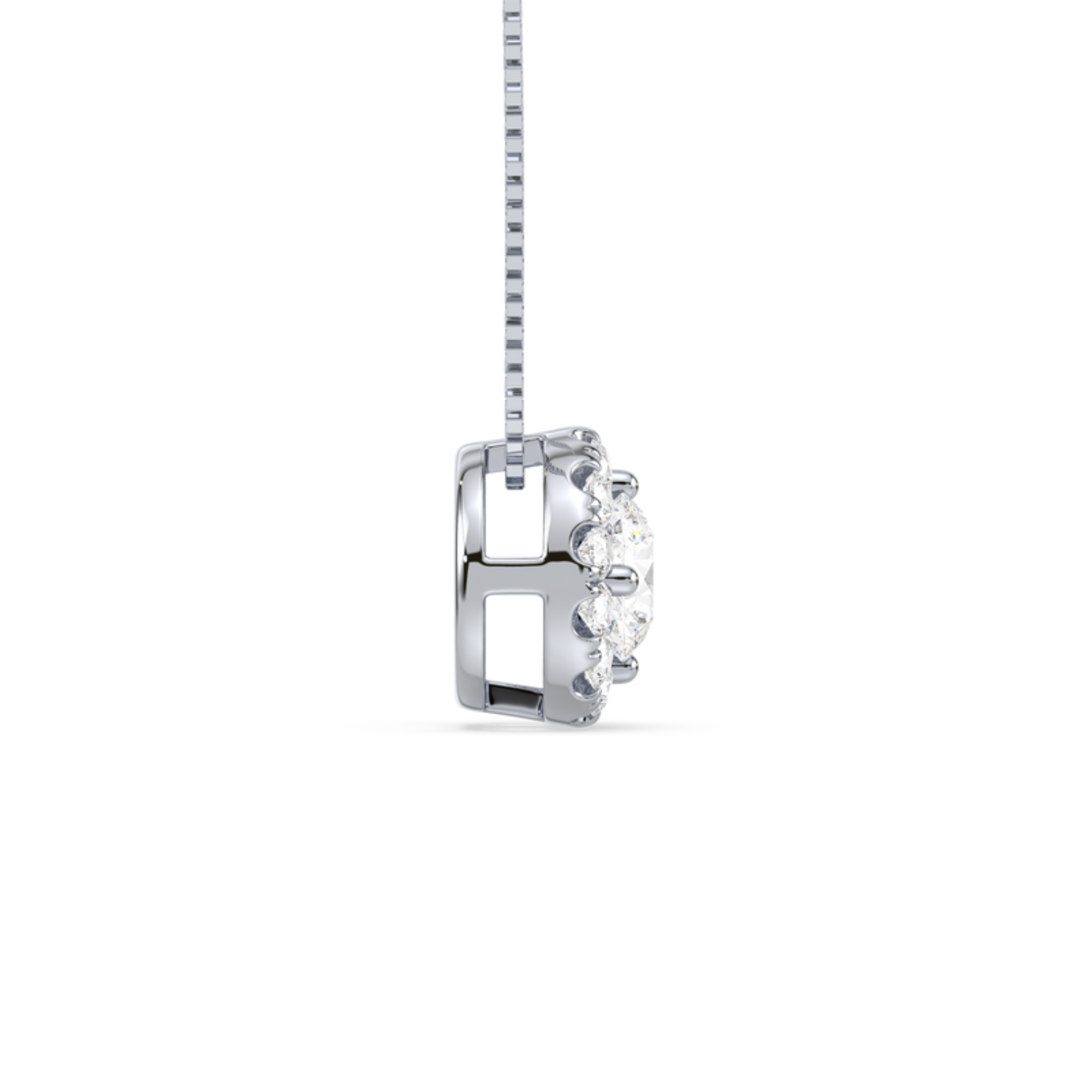 11/3 Carat Lab-Grown Diamond Halo Pendant