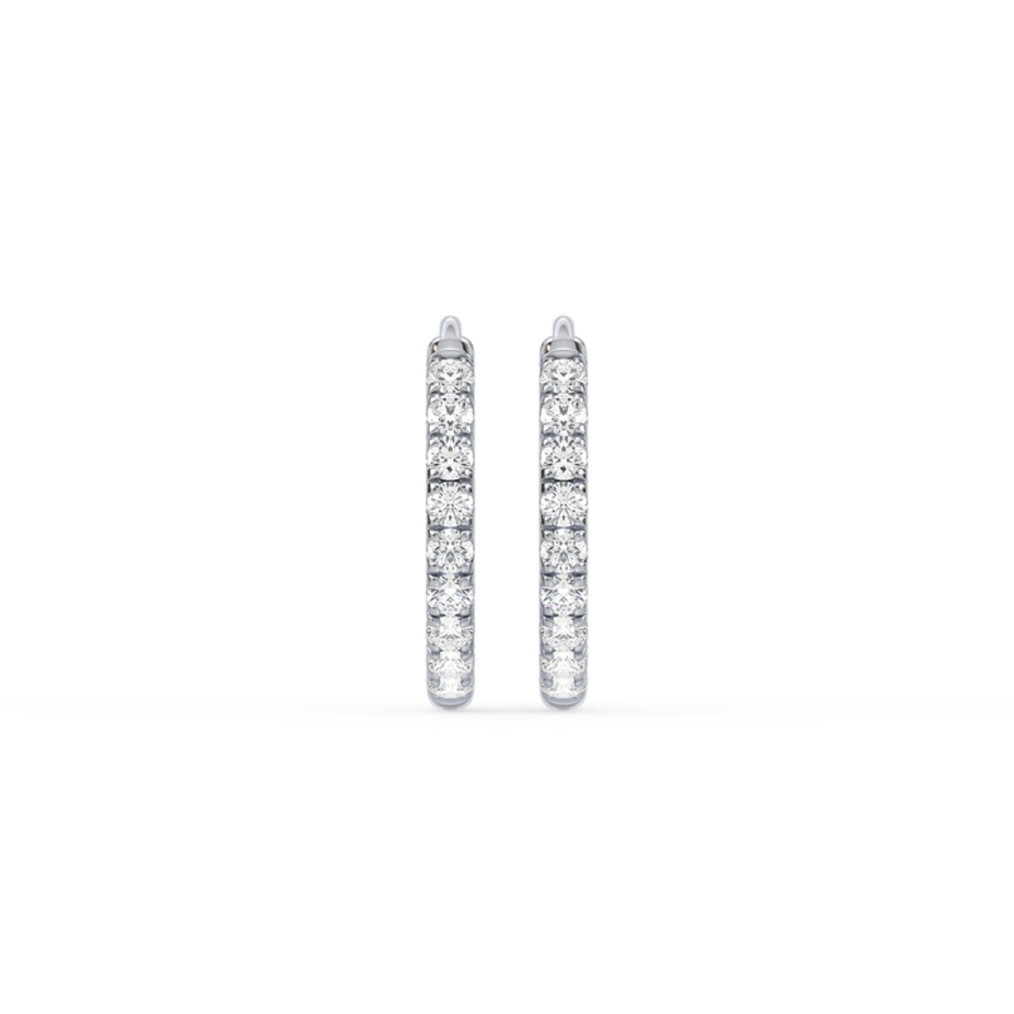 1 Carat Round Lab-Grown Diamond Hoop Earrings