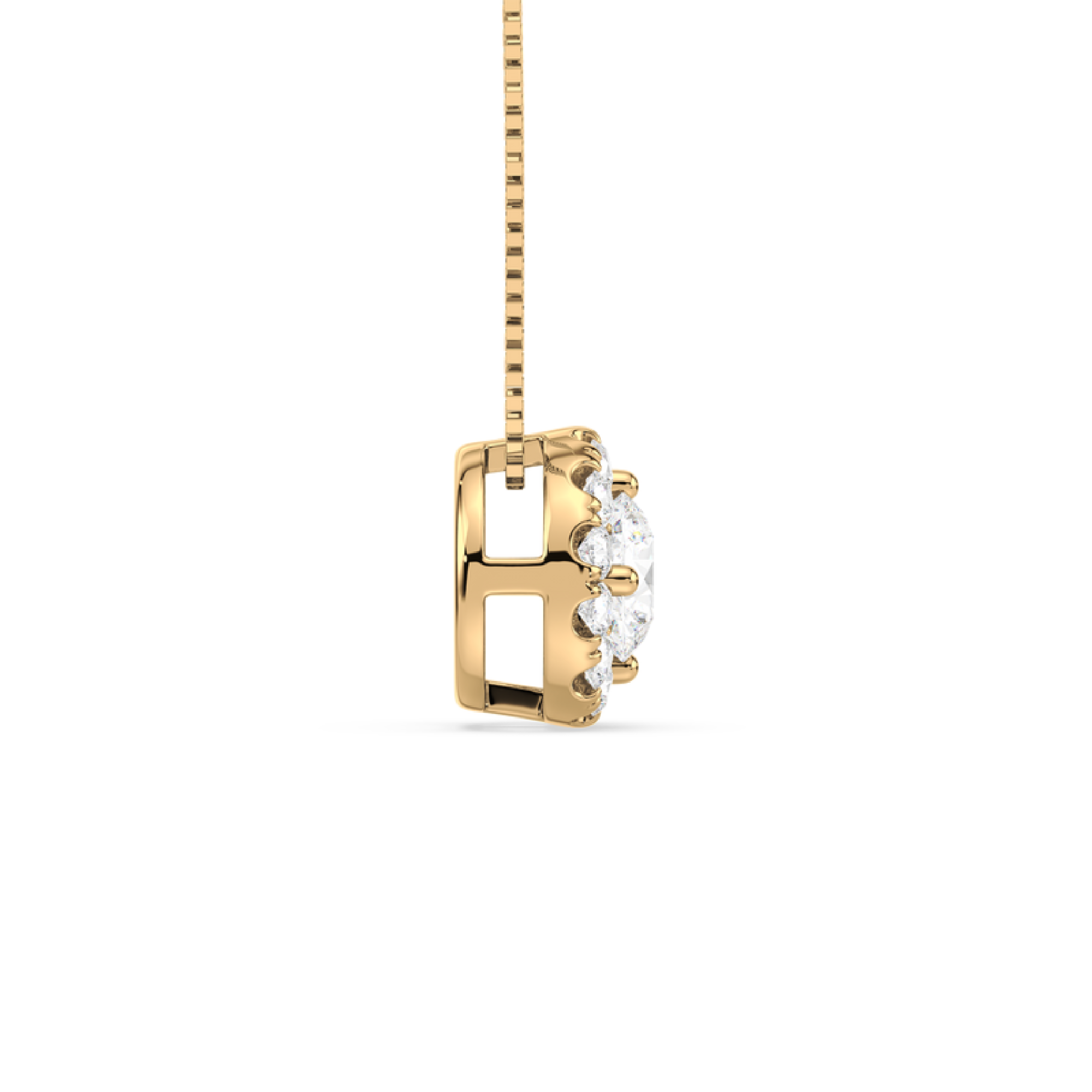 11/3 Carat Lab-Grown Diamond Halo Pendant