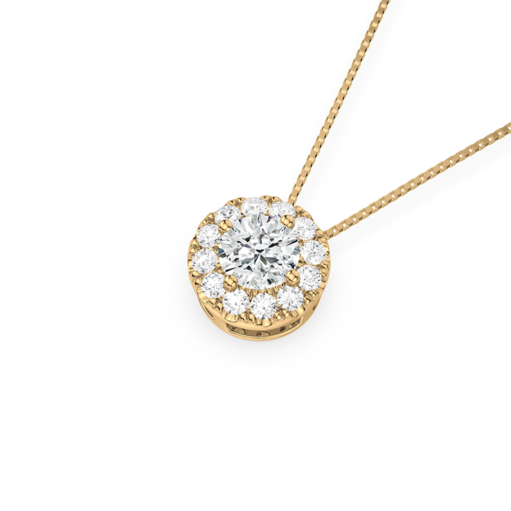 11/3 Carat Lab-Grown Diamond Halo Pendant