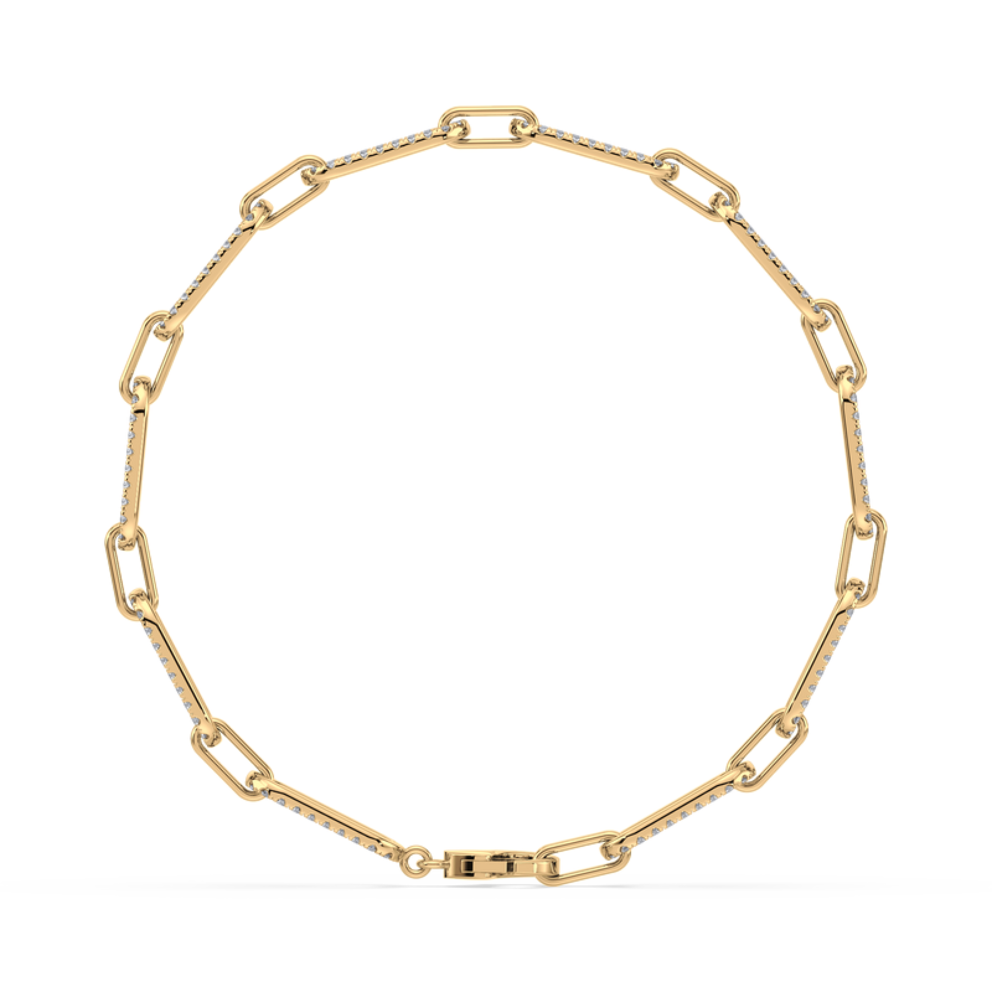 2 Carat Lab-Grown Diamond Paperclip Bracelet