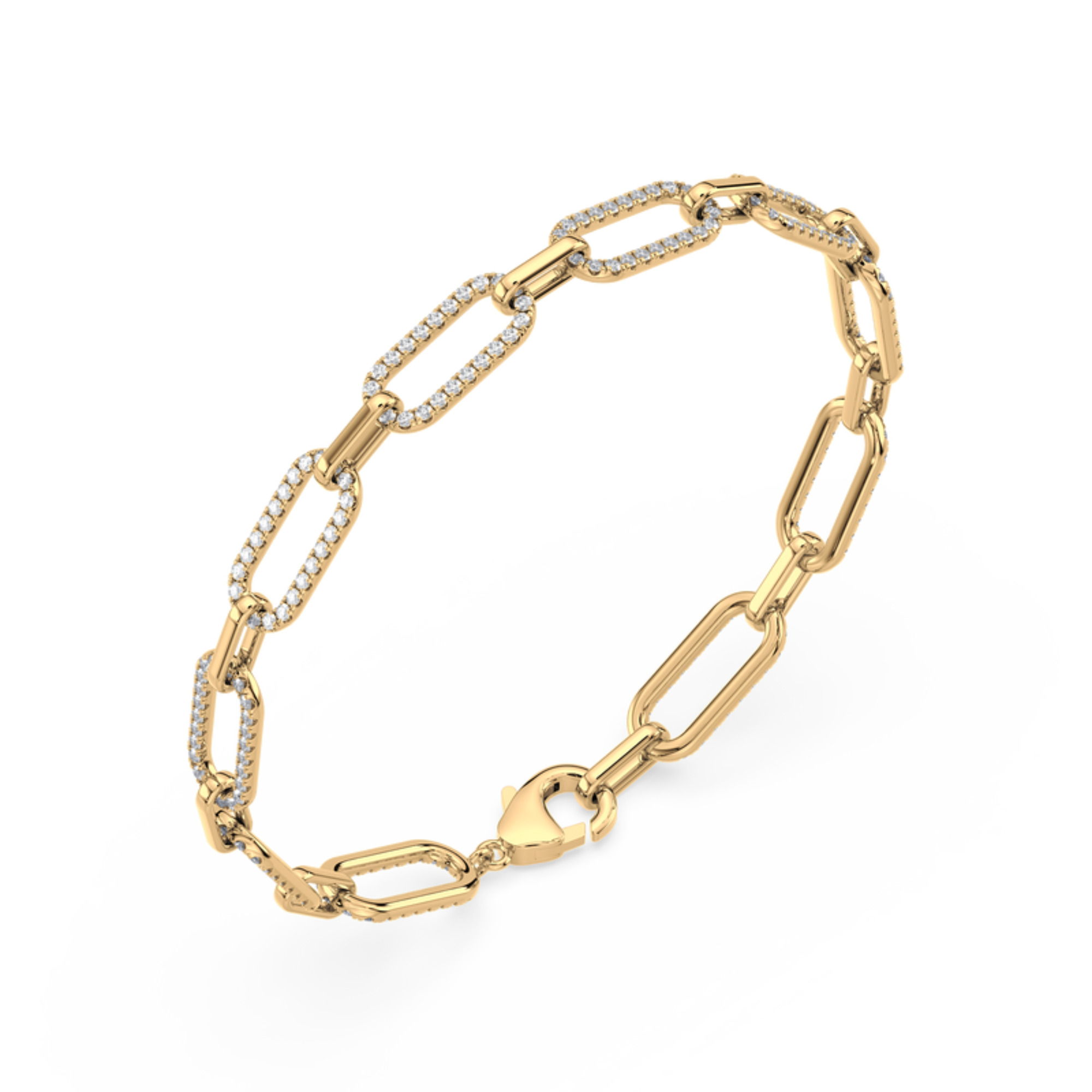 2 Carat Lab-Grown Diamond Paperclip Bracelet