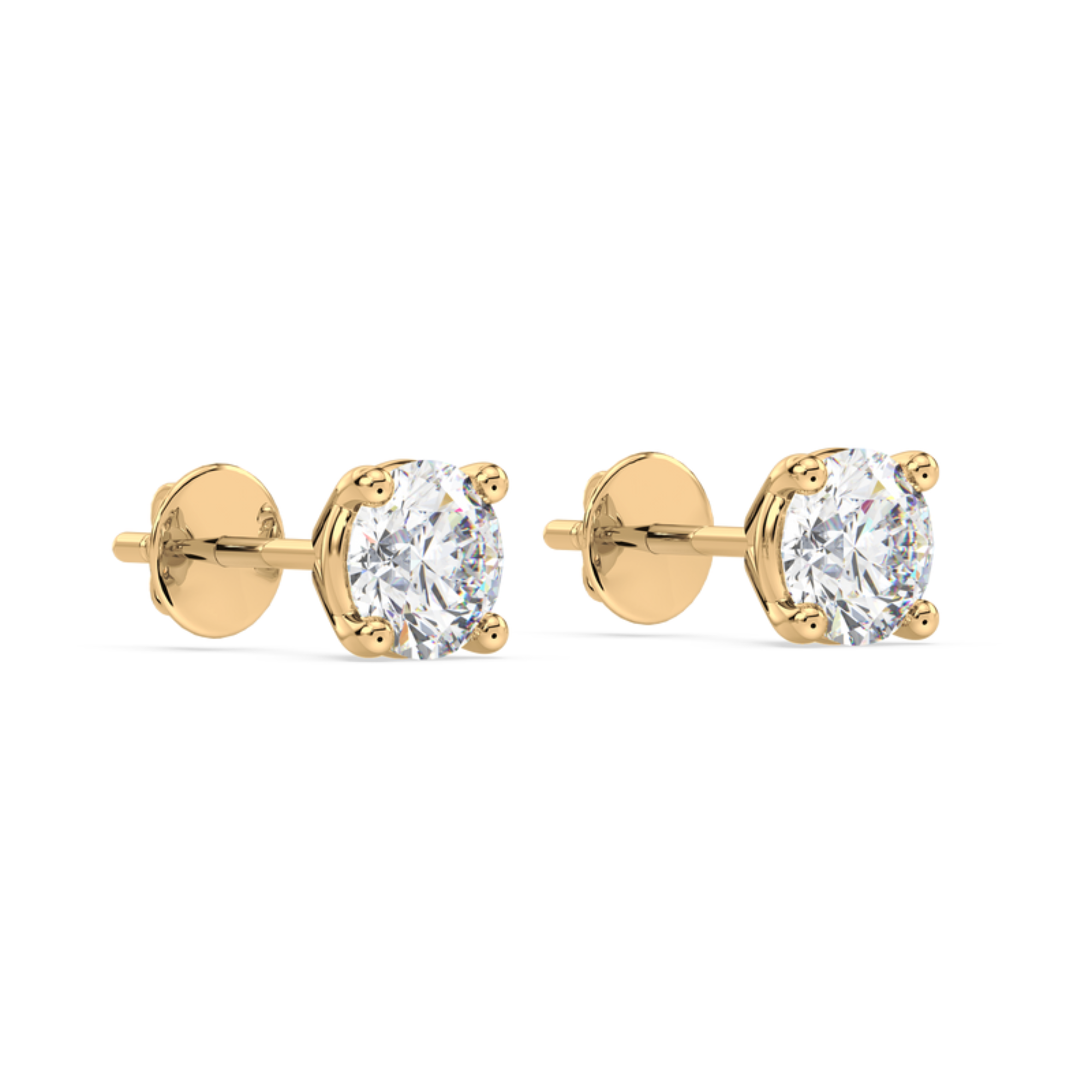 4 Prong Lab-Grown Diamond Stud Earrings