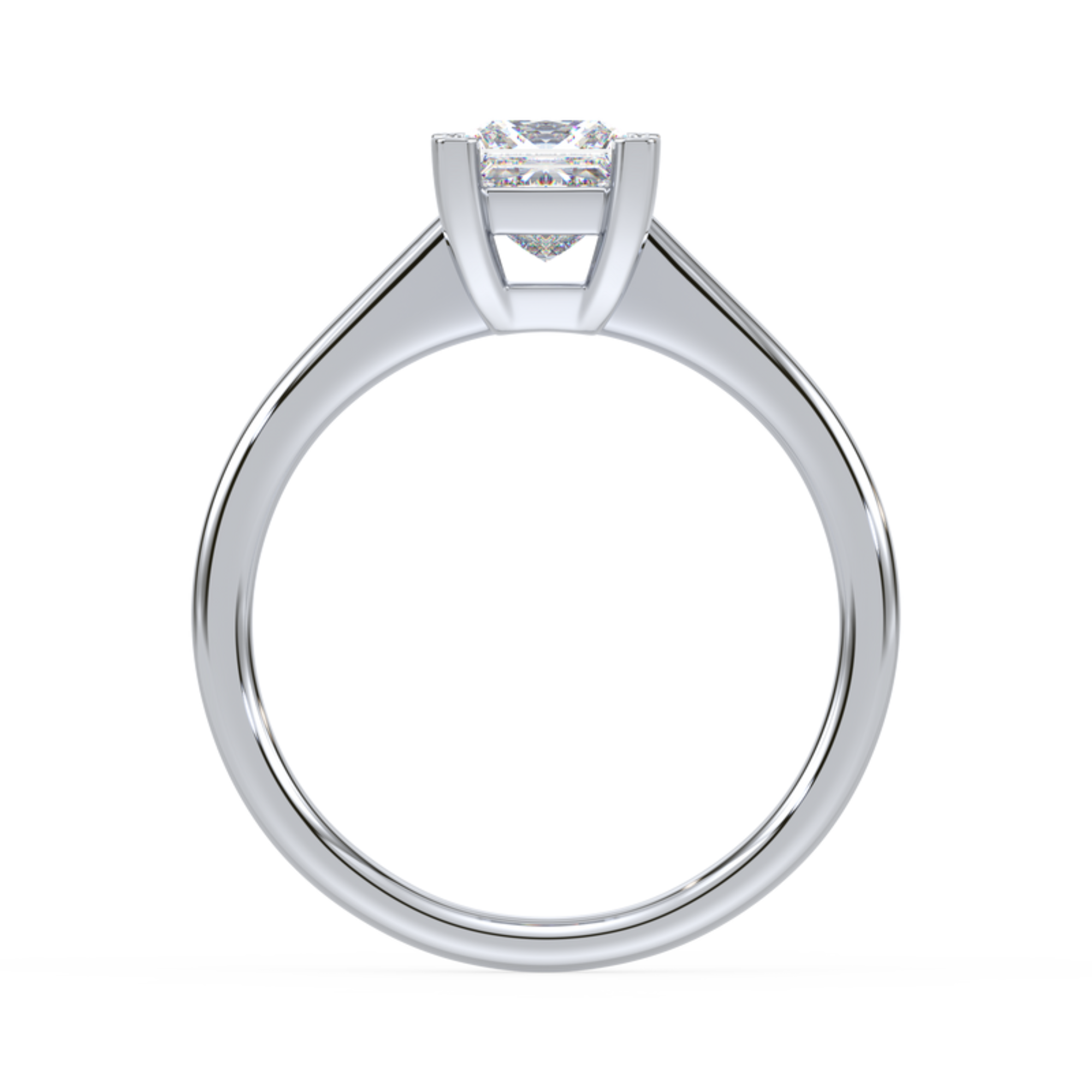 1 Carat Princess Cut Lab-Grown Diamond Engagement Ring