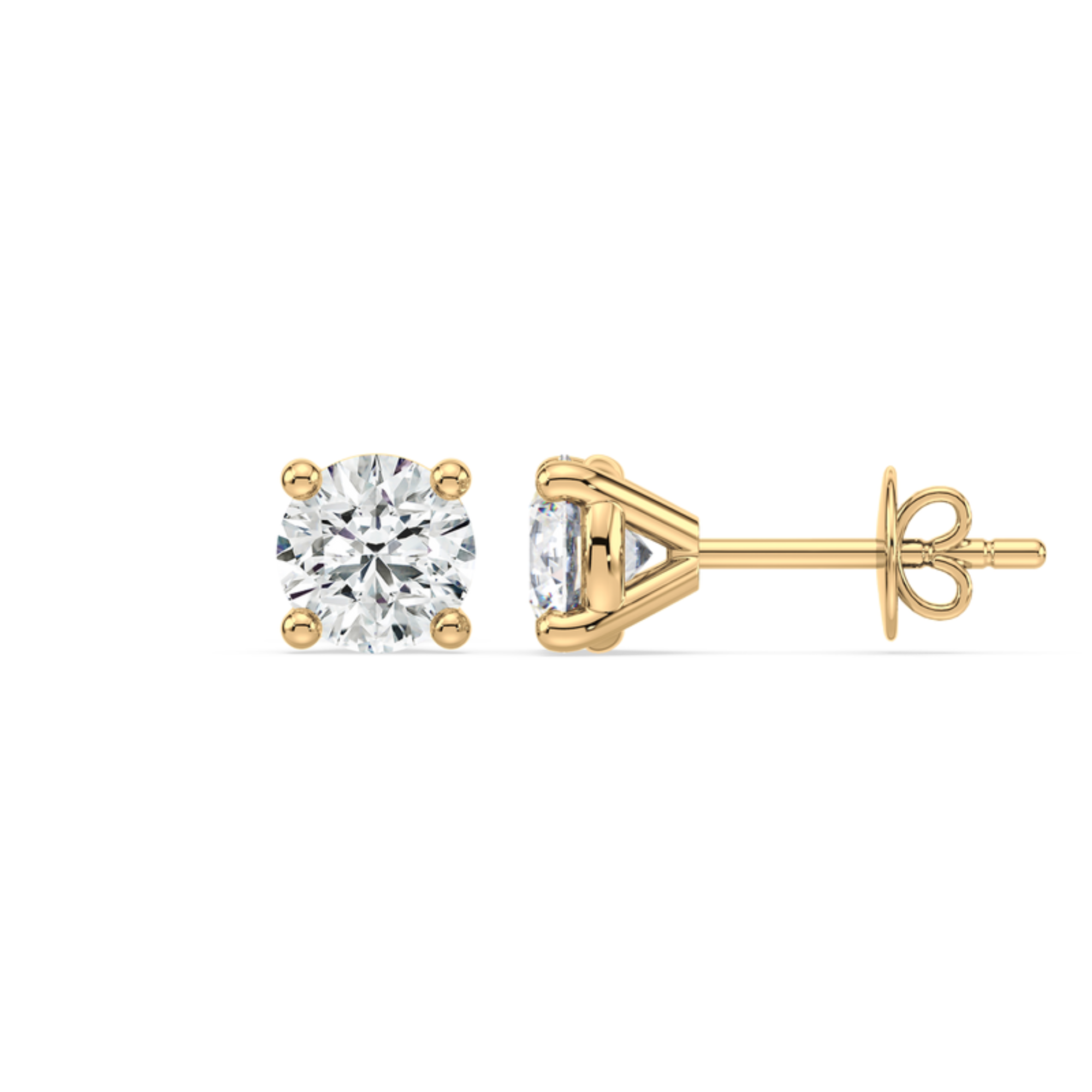 4 Prong Lab-Grown Diamond Stud Earrings