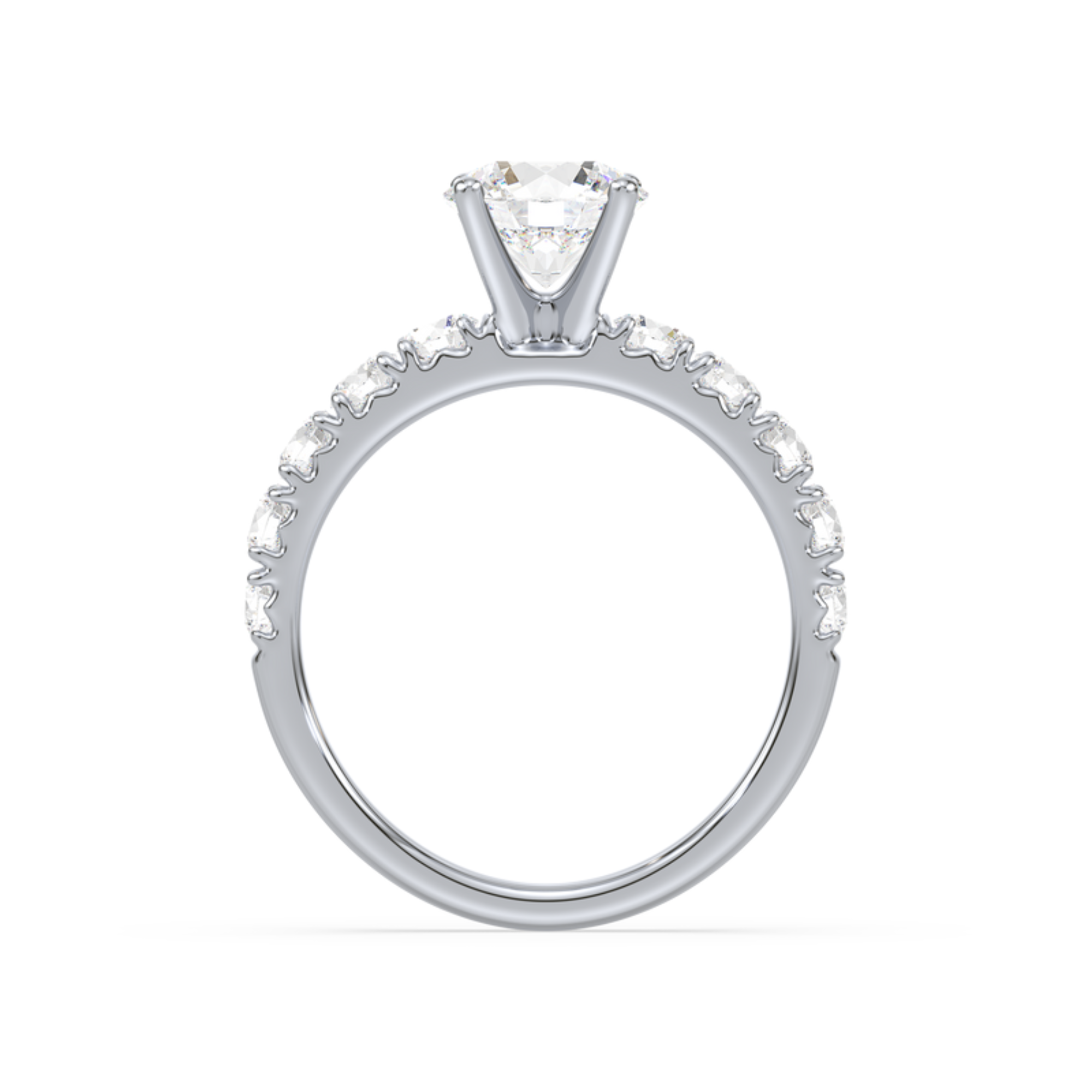 1 Carat Solitaire Accented Lab-Grown Diamond Engagement Ring
