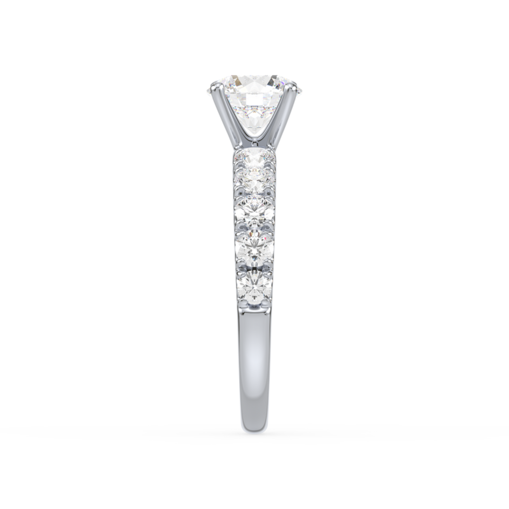 1 Carat Solitaire Accented Lab-Grown Diamond Engagement Ring
